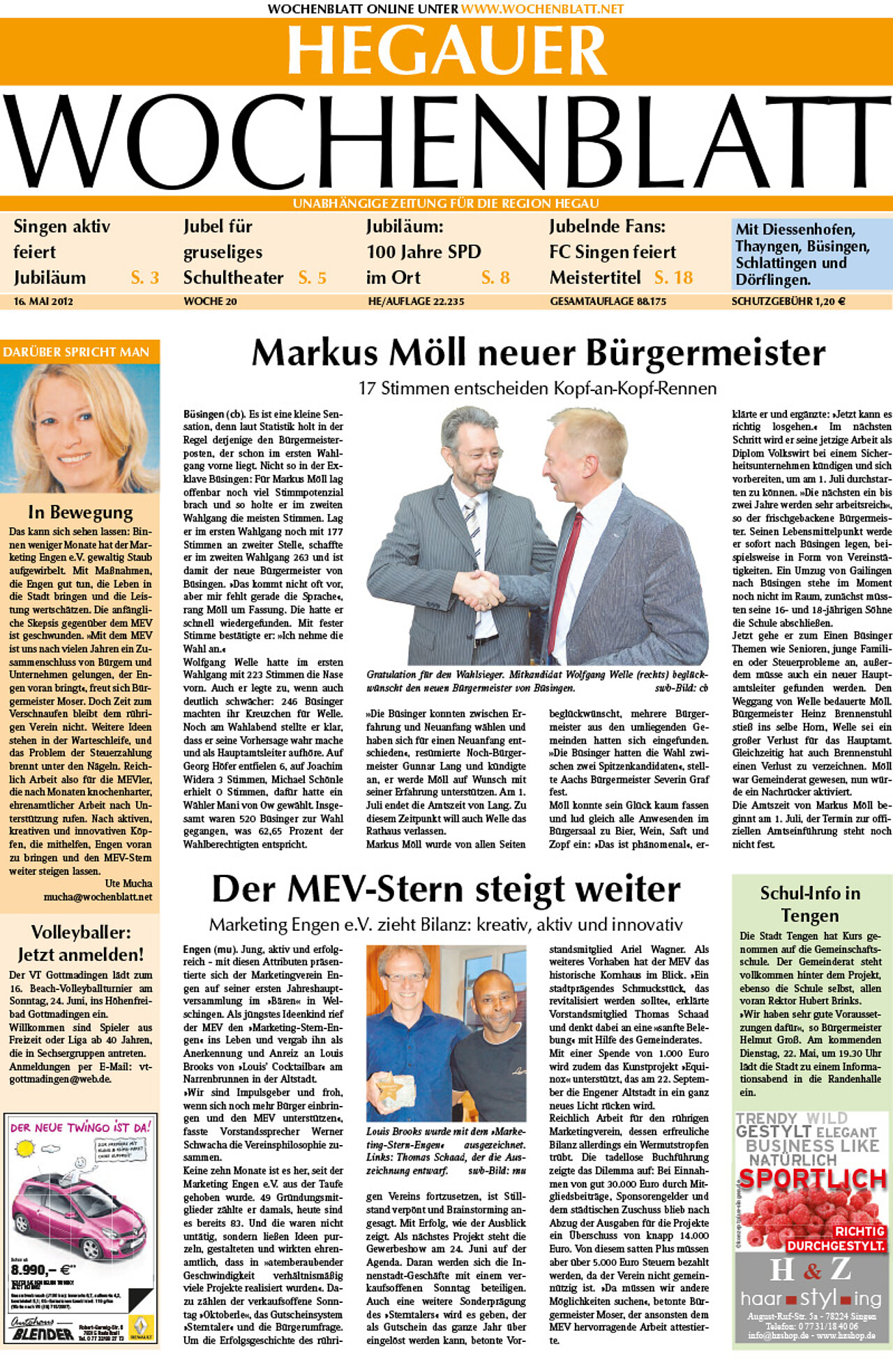 Ausgabe 20 vom 16. Mai 2012