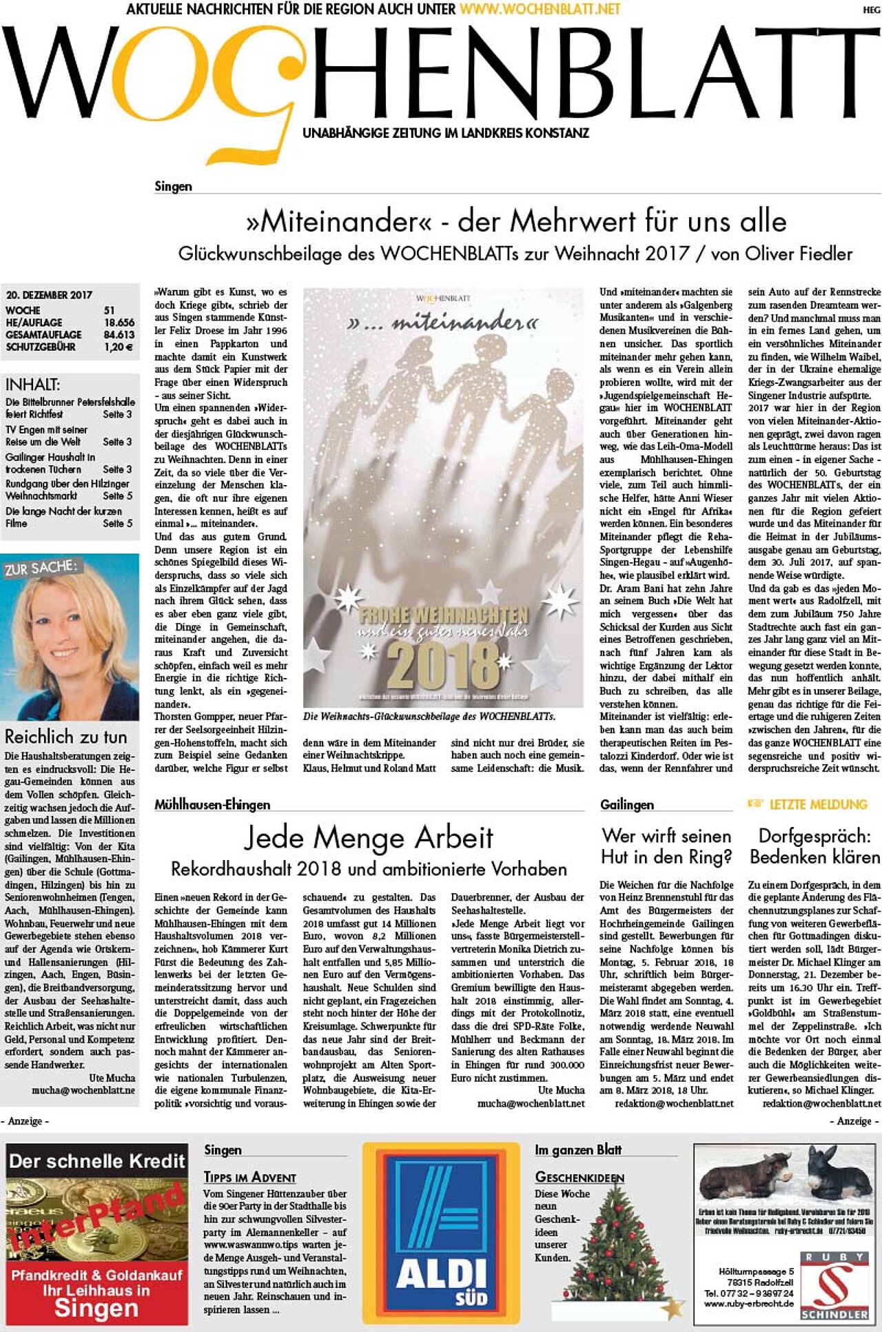 Ausgabe 51 vom 20. Dezember 2017