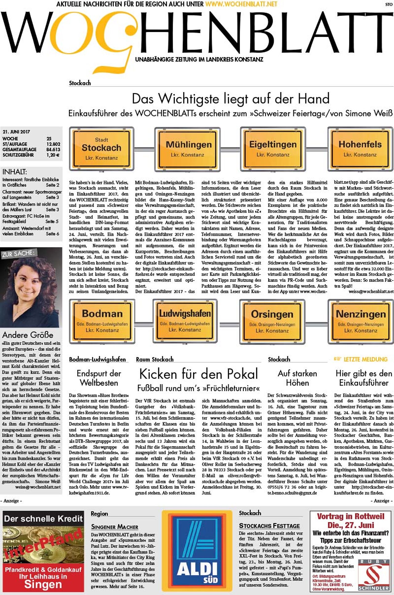 Ausgabe 25 vom 21. Juni 2017