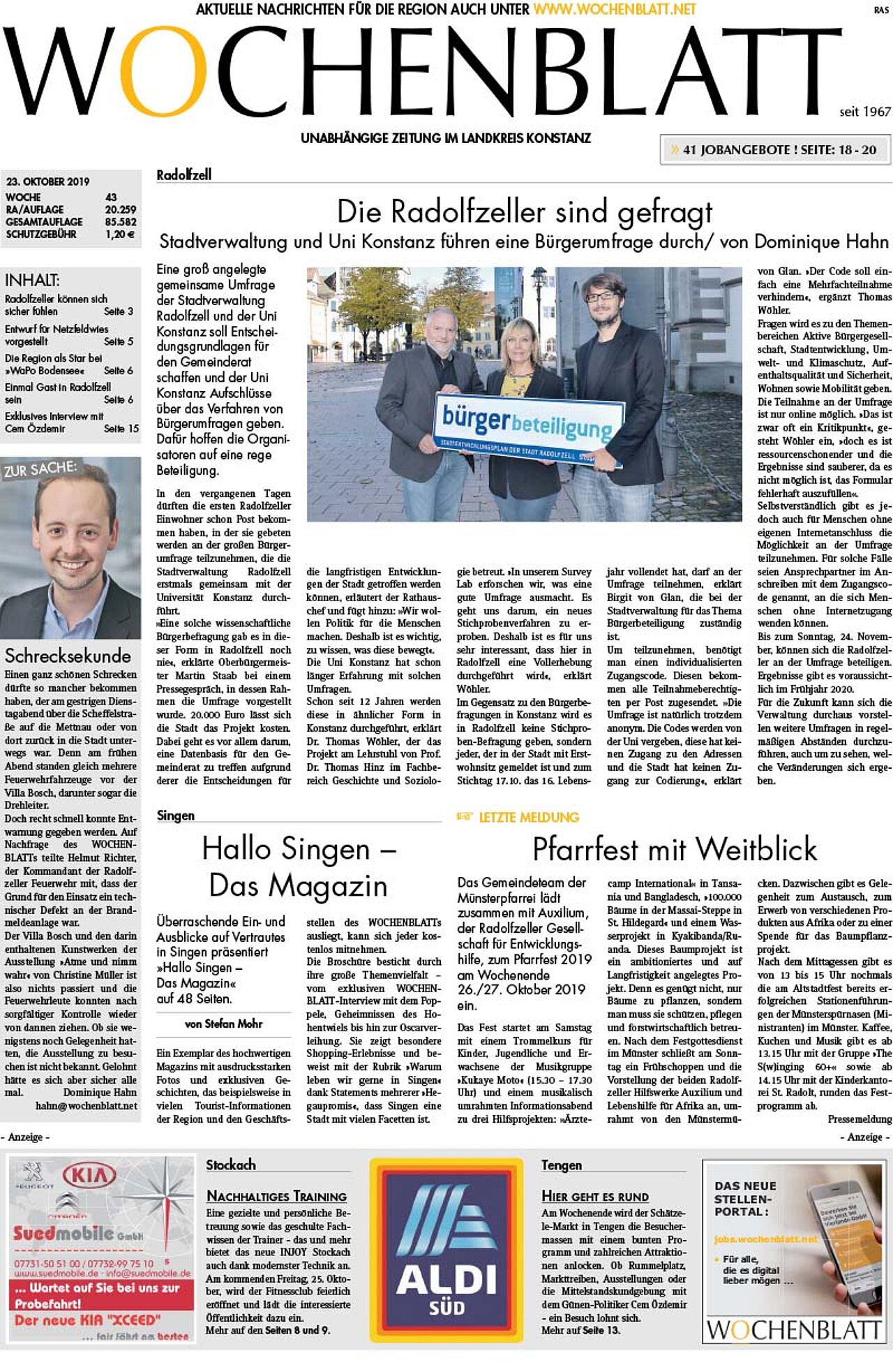Ausgabe 43 vom 23. Oktober 2019