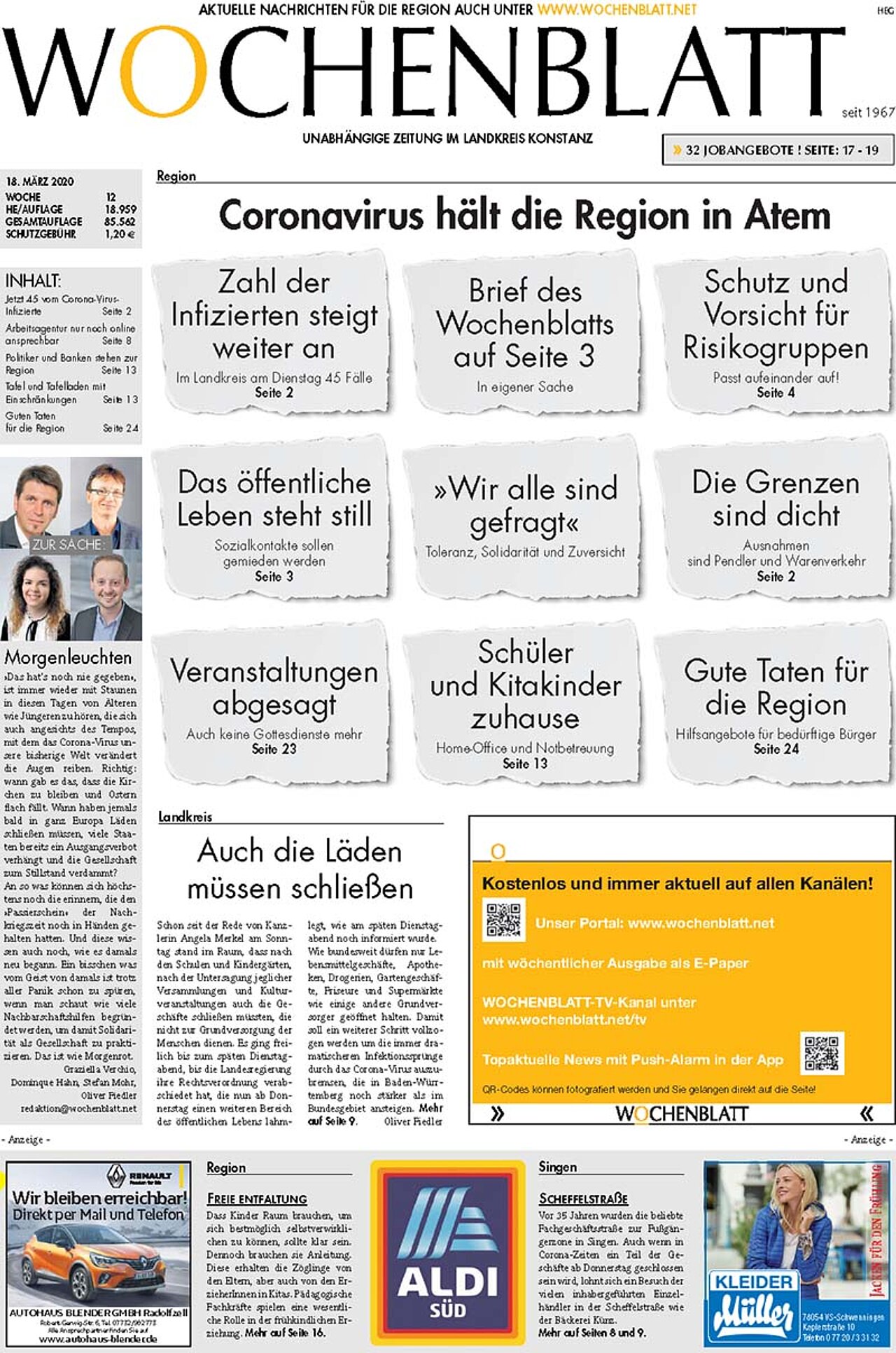 Ausgabe 12 vom 18. März 2020