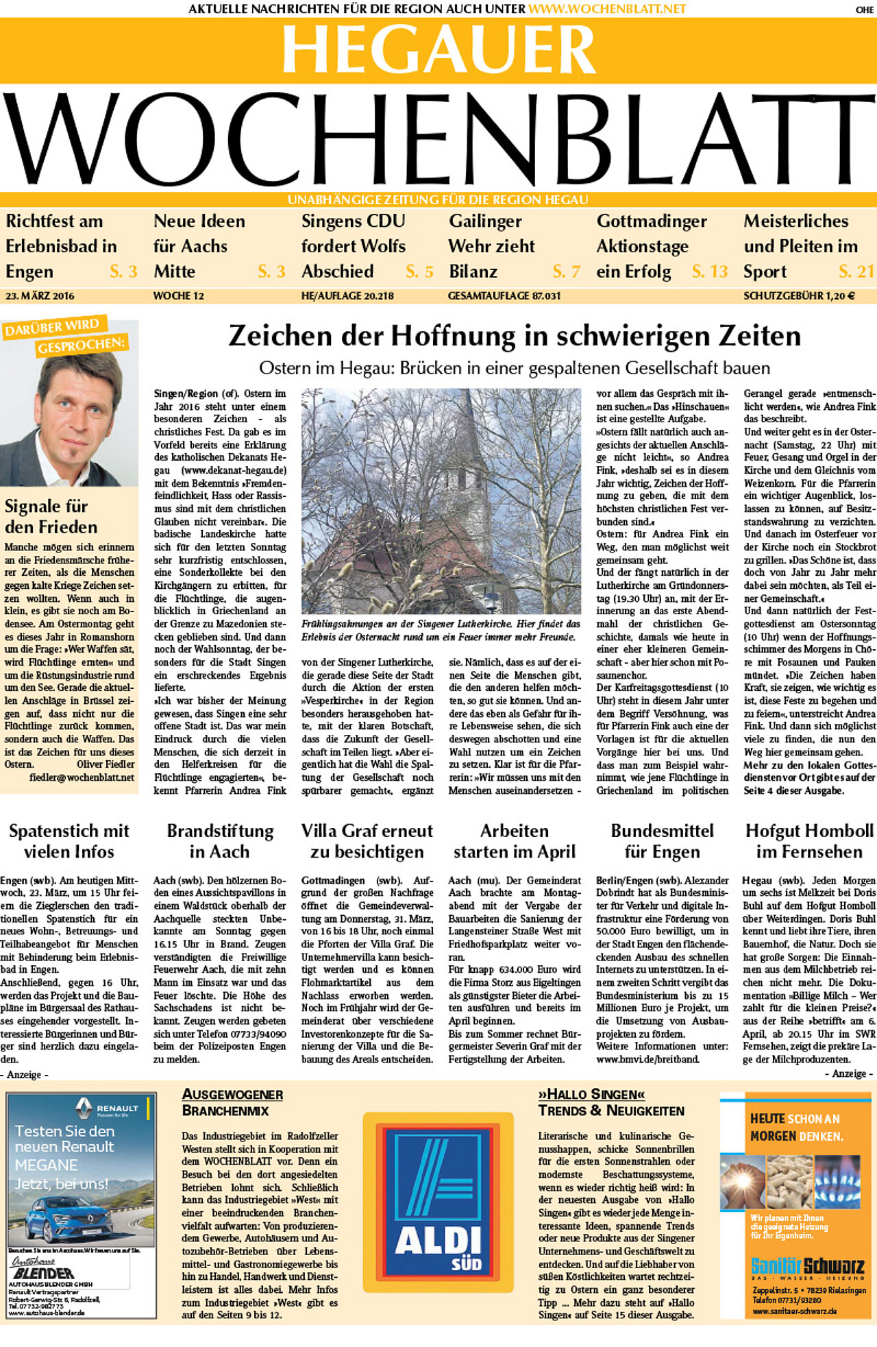Ausgabe 12 vom 23. März 2016