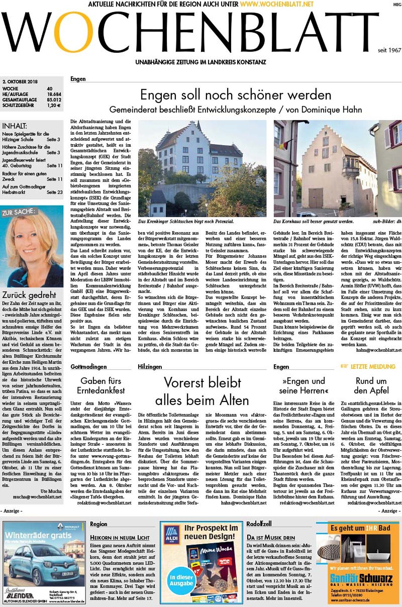 Ausgabe 40 vom 02. Oktober 2018