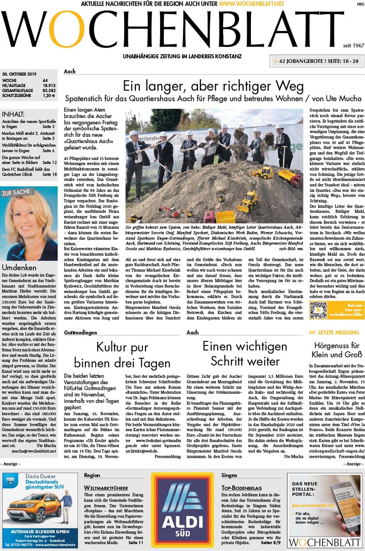 Ausgabe 44 vom 30. Oktober 2019