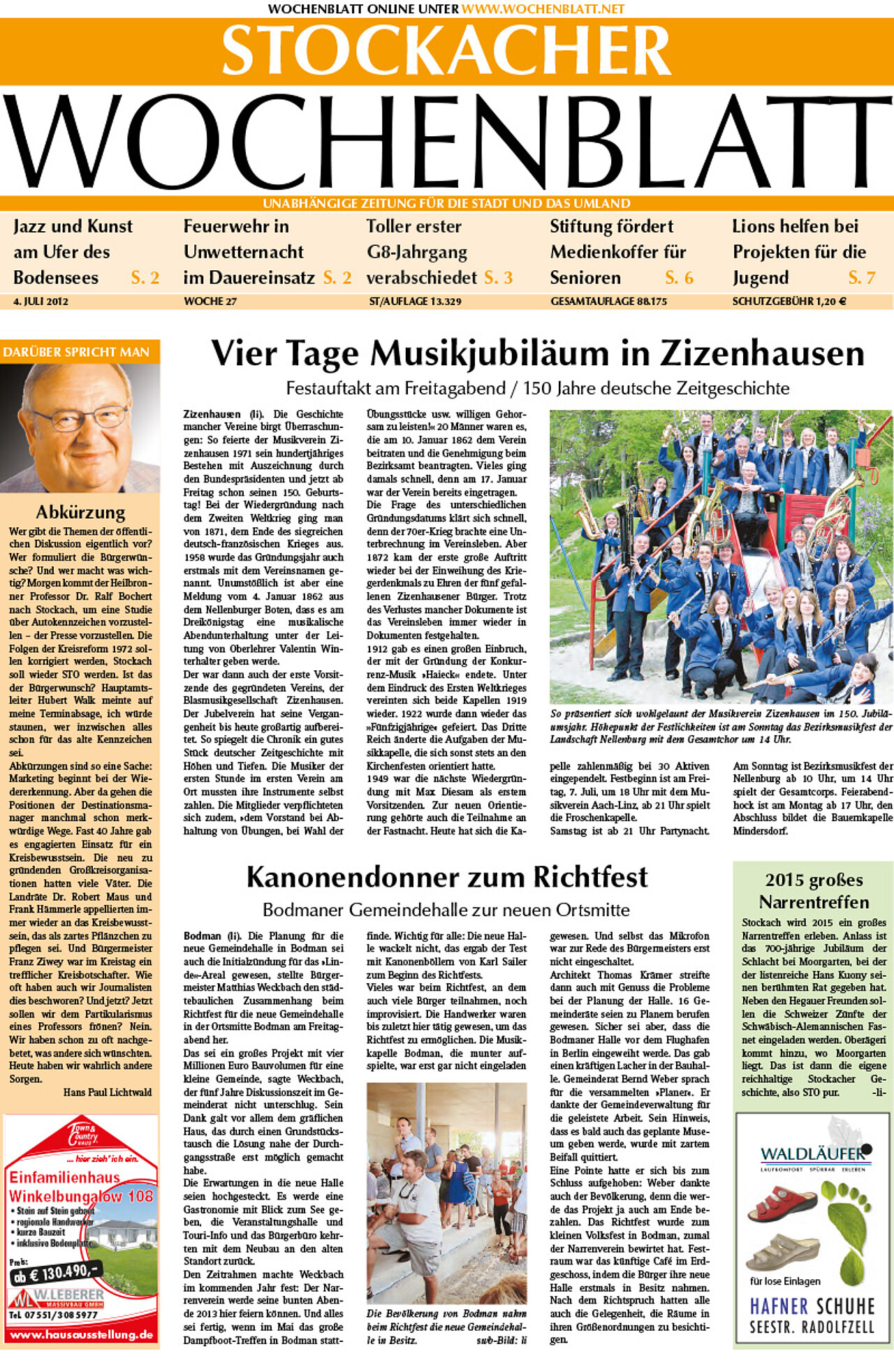 Ausgabe 27 vom 04. Juli 2012
