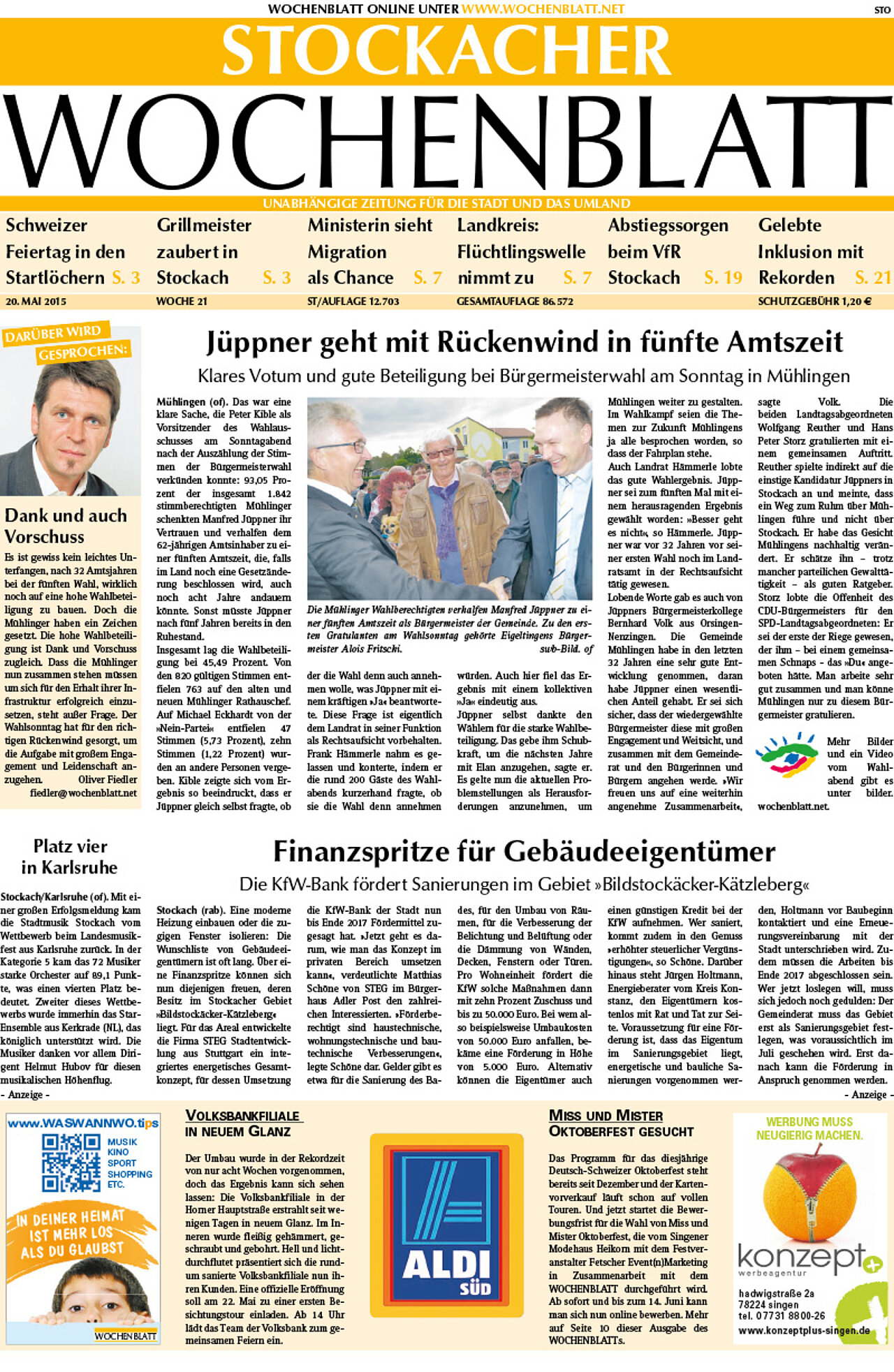 Ausgabe 21 vom 20. Mai 2015