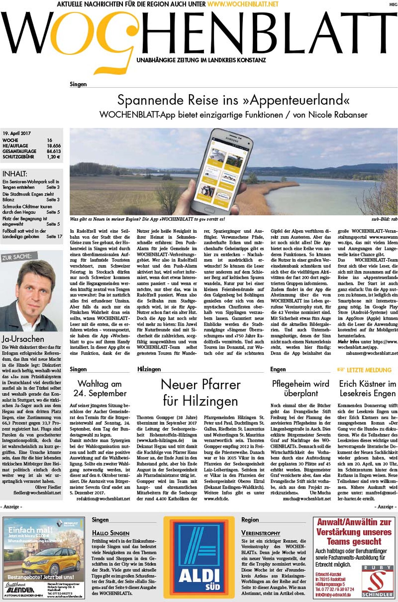 Ausgabe 16 vom 19. April 2017