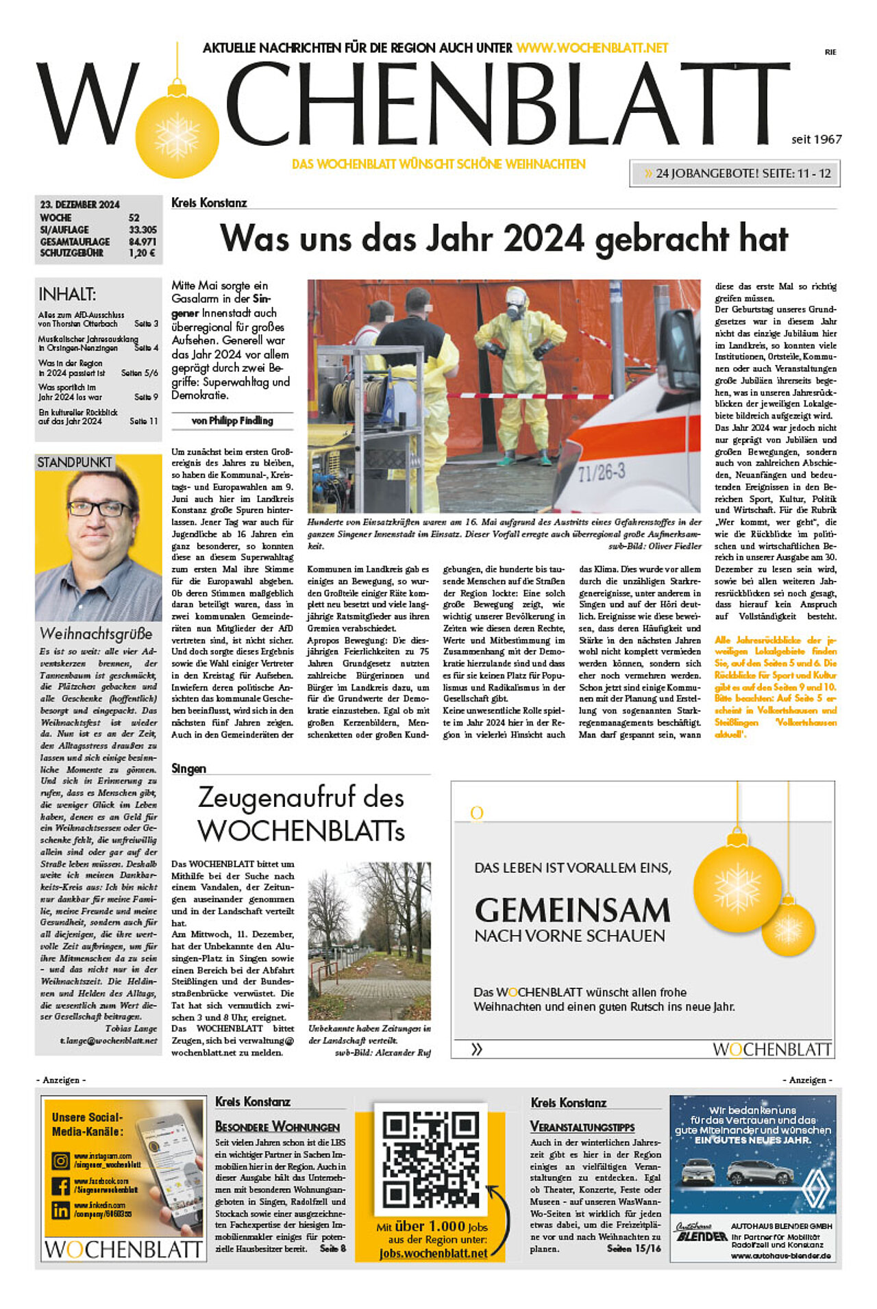 Ausgabe 52 vom 23. Dezember 2024