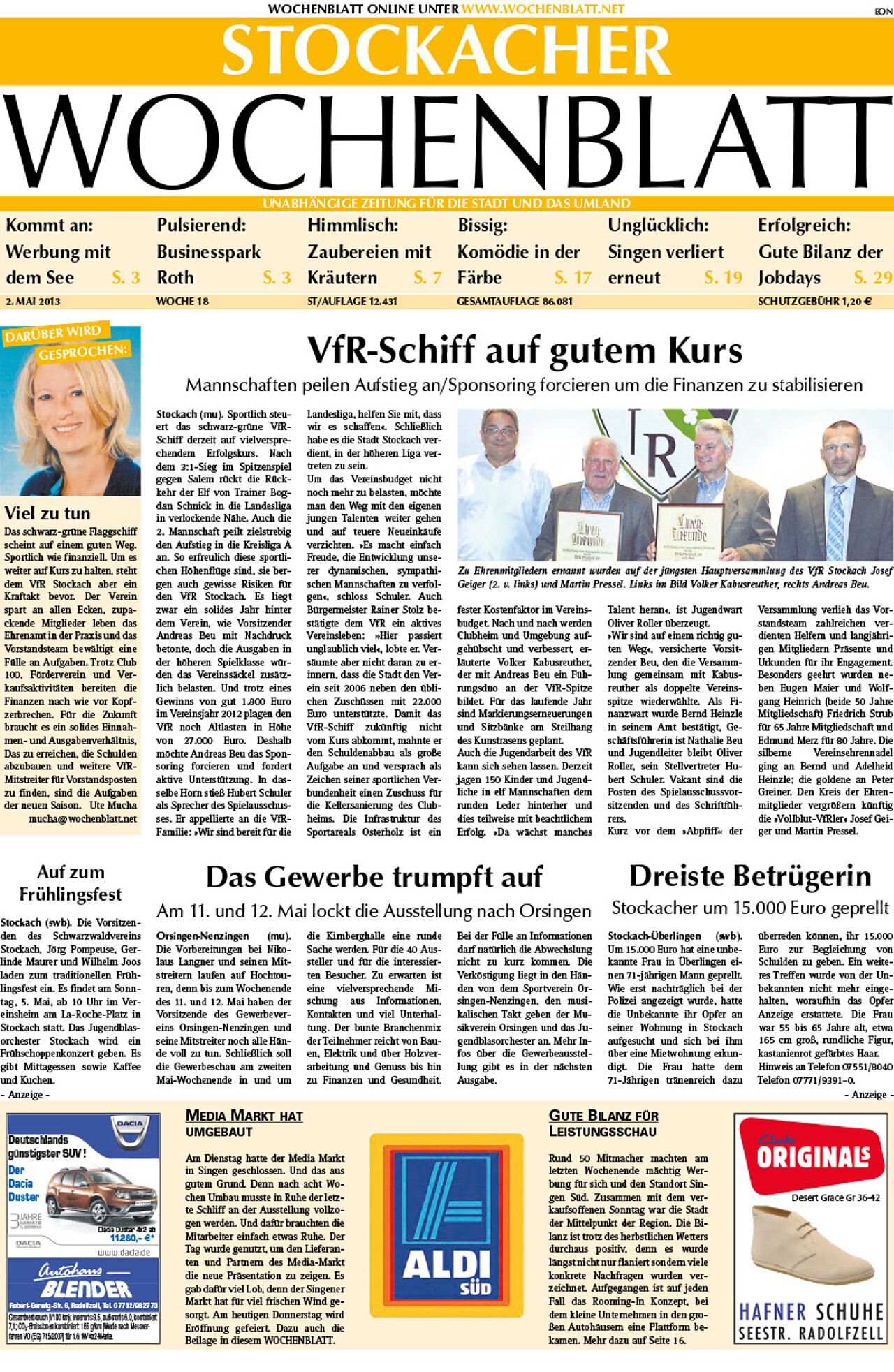 Ausgabe 18 vom 02. Mai 2013