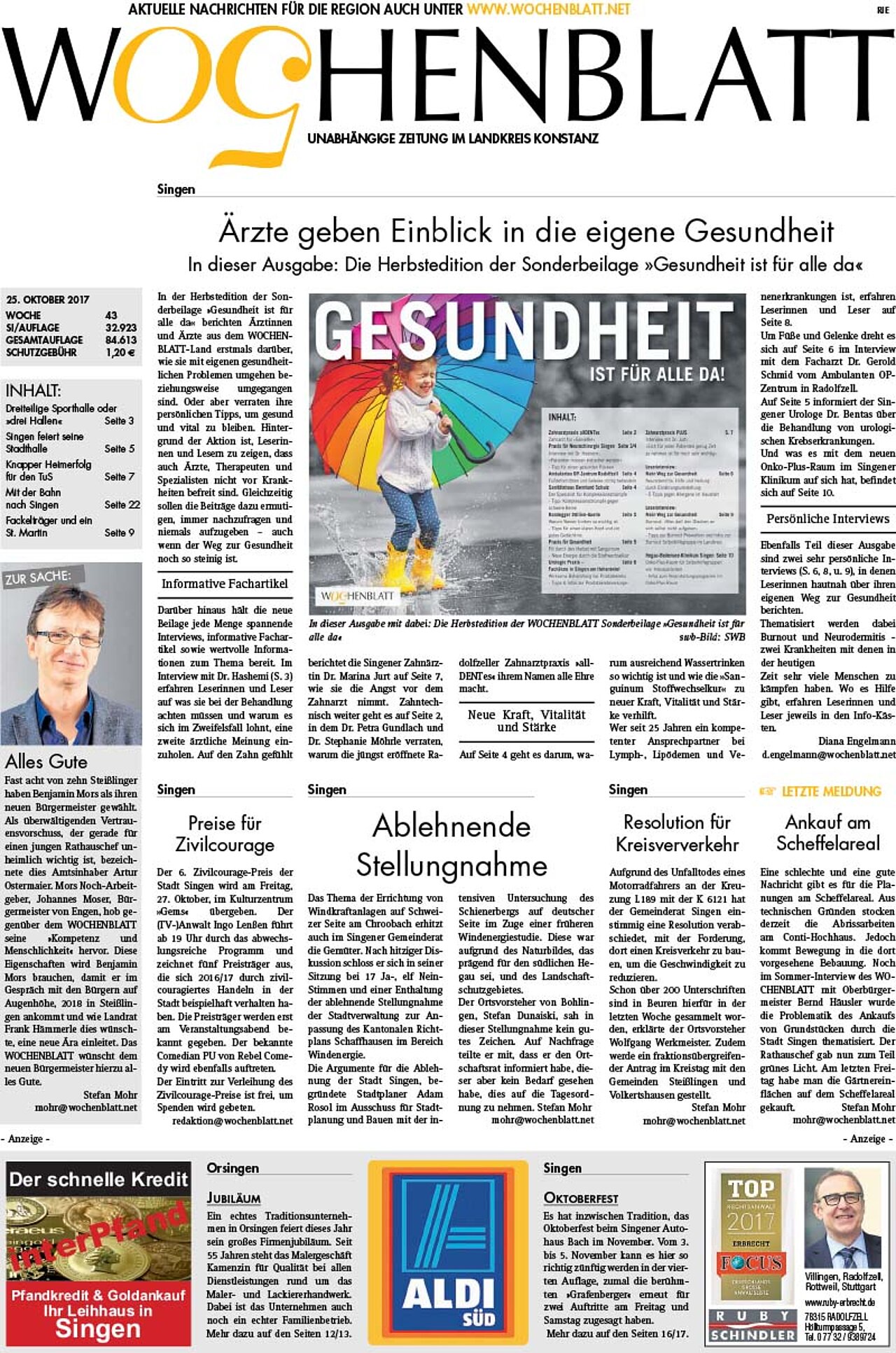 Ausgabe 43 vom 25. Oktober 2017