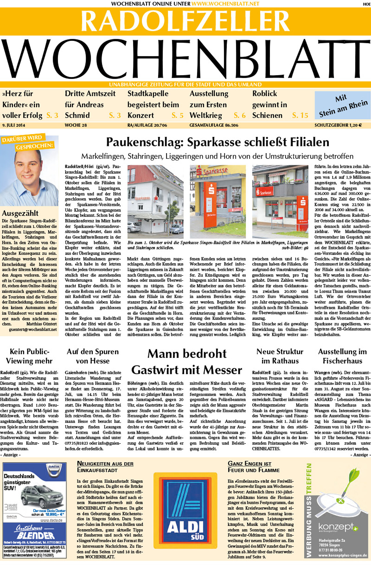 Ausgabe 28 vom 09. Juli 2014