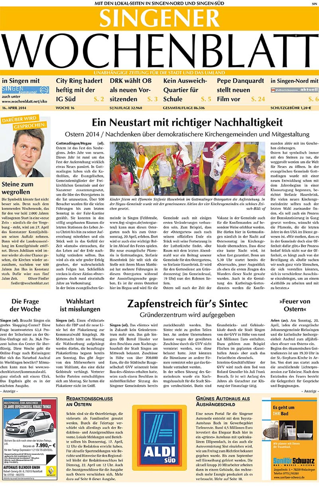 Ausgabe 16 vom 16. April 2014