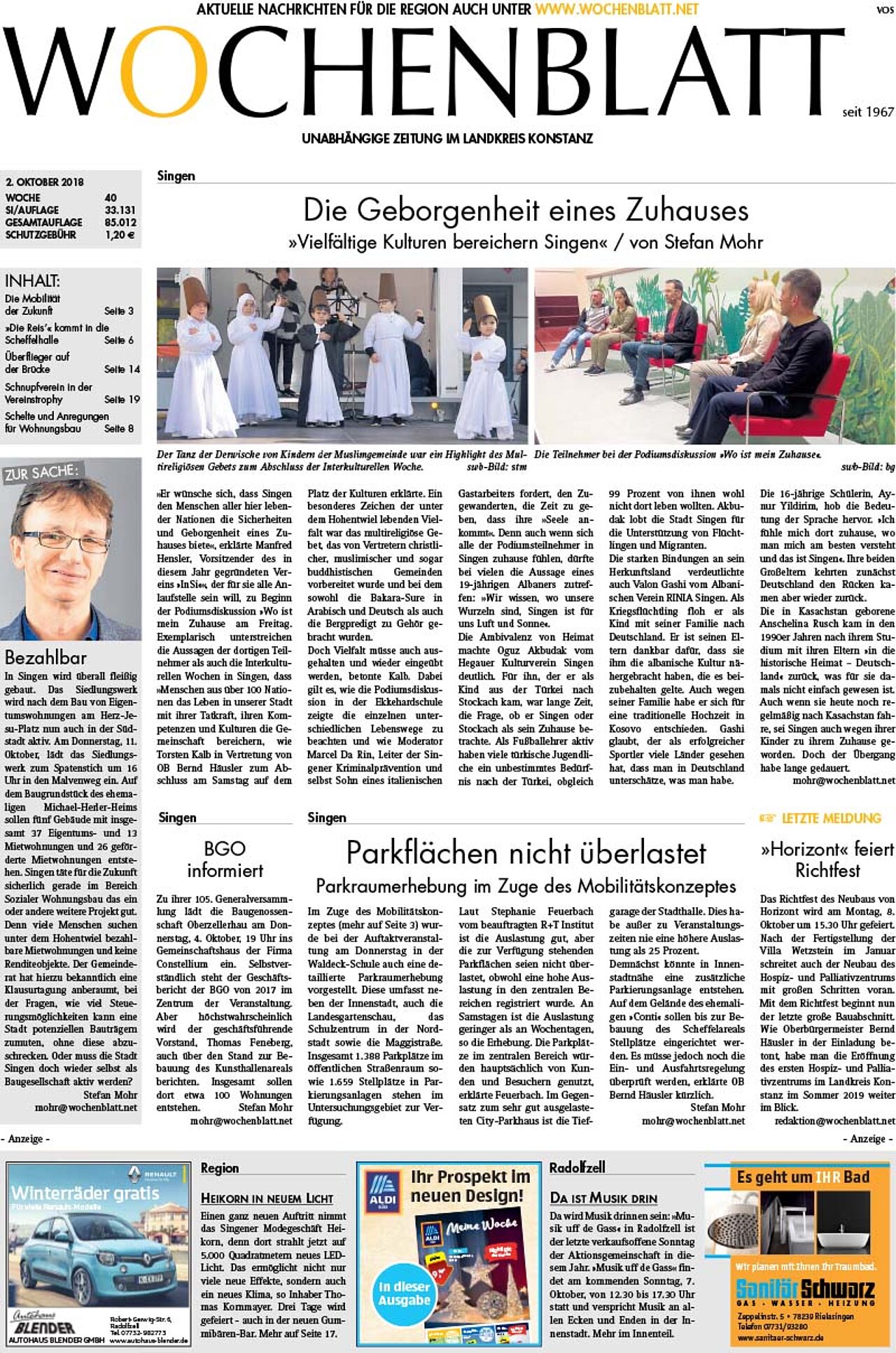 Ausgabe 40 vom 02. Oktober 2018