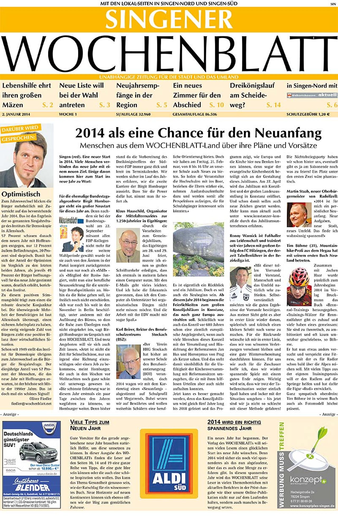 Ausgabe 01 vom 02. Januar 2014
