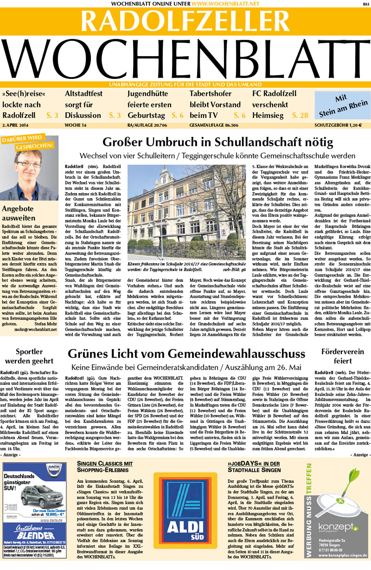 Ausgabe 14 vom 02. April 2014