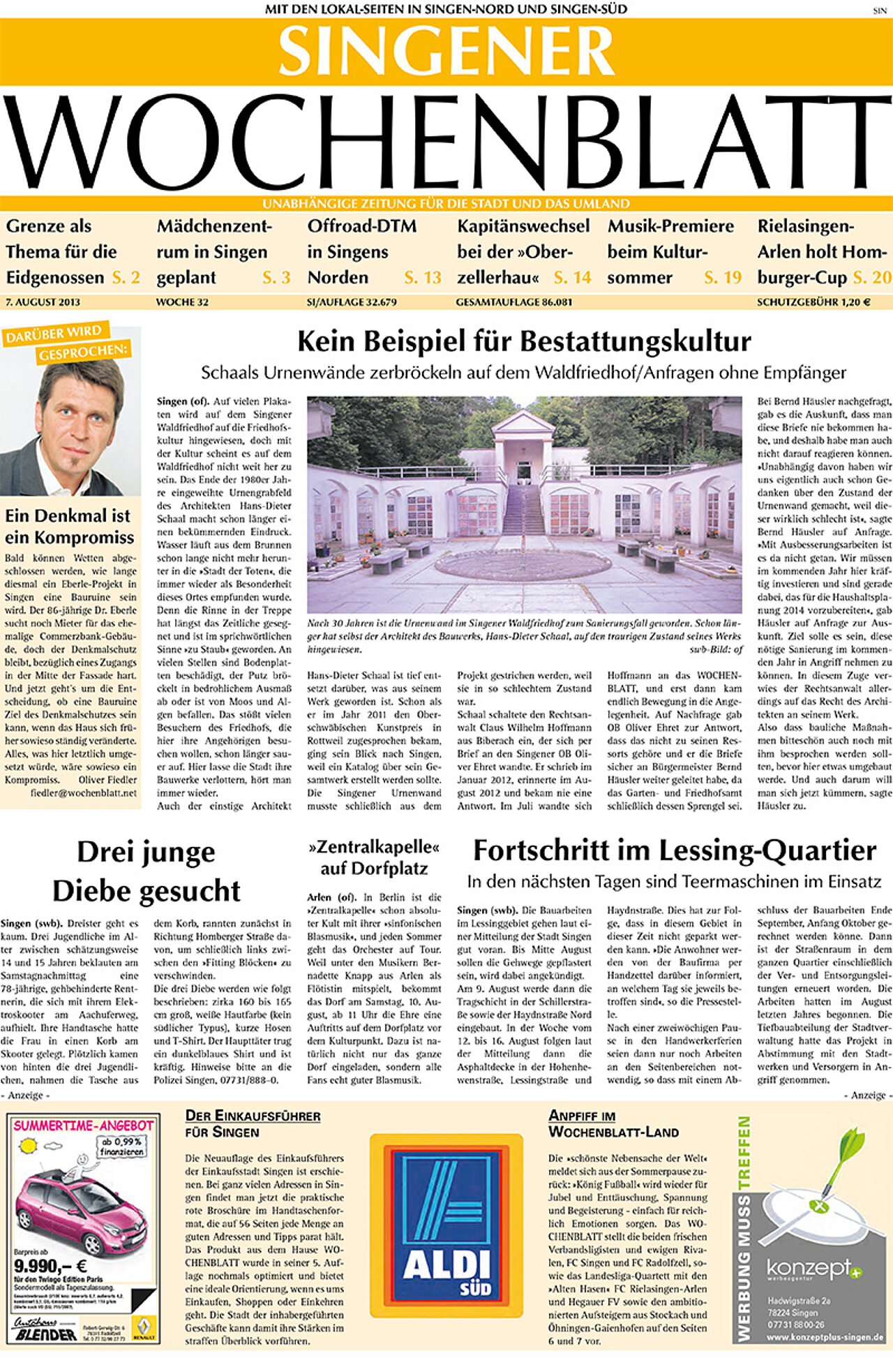 Ausgabe 32 vom 07. August 2013