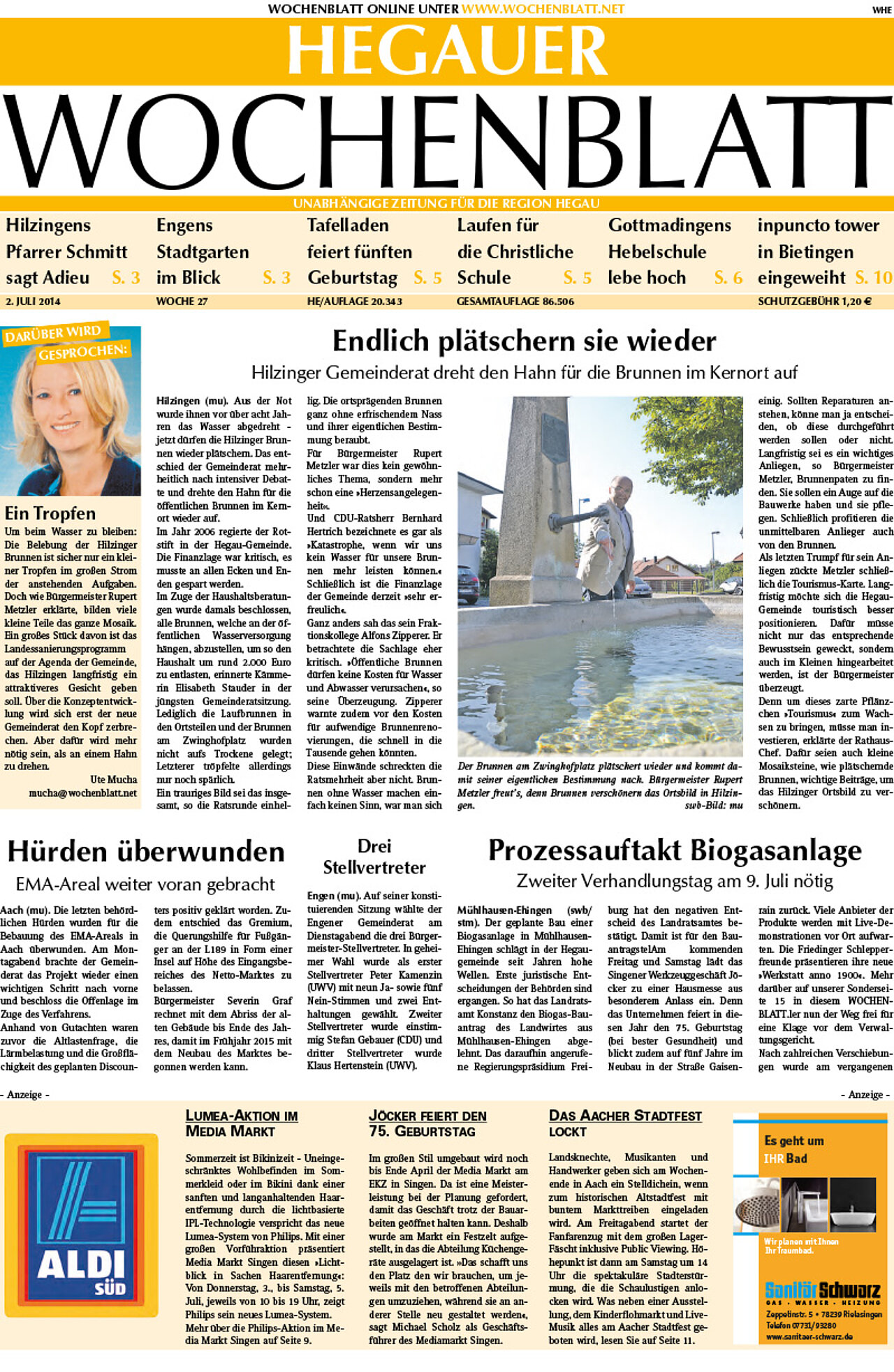 Ausgabe 27 vom 02. Juli 2014