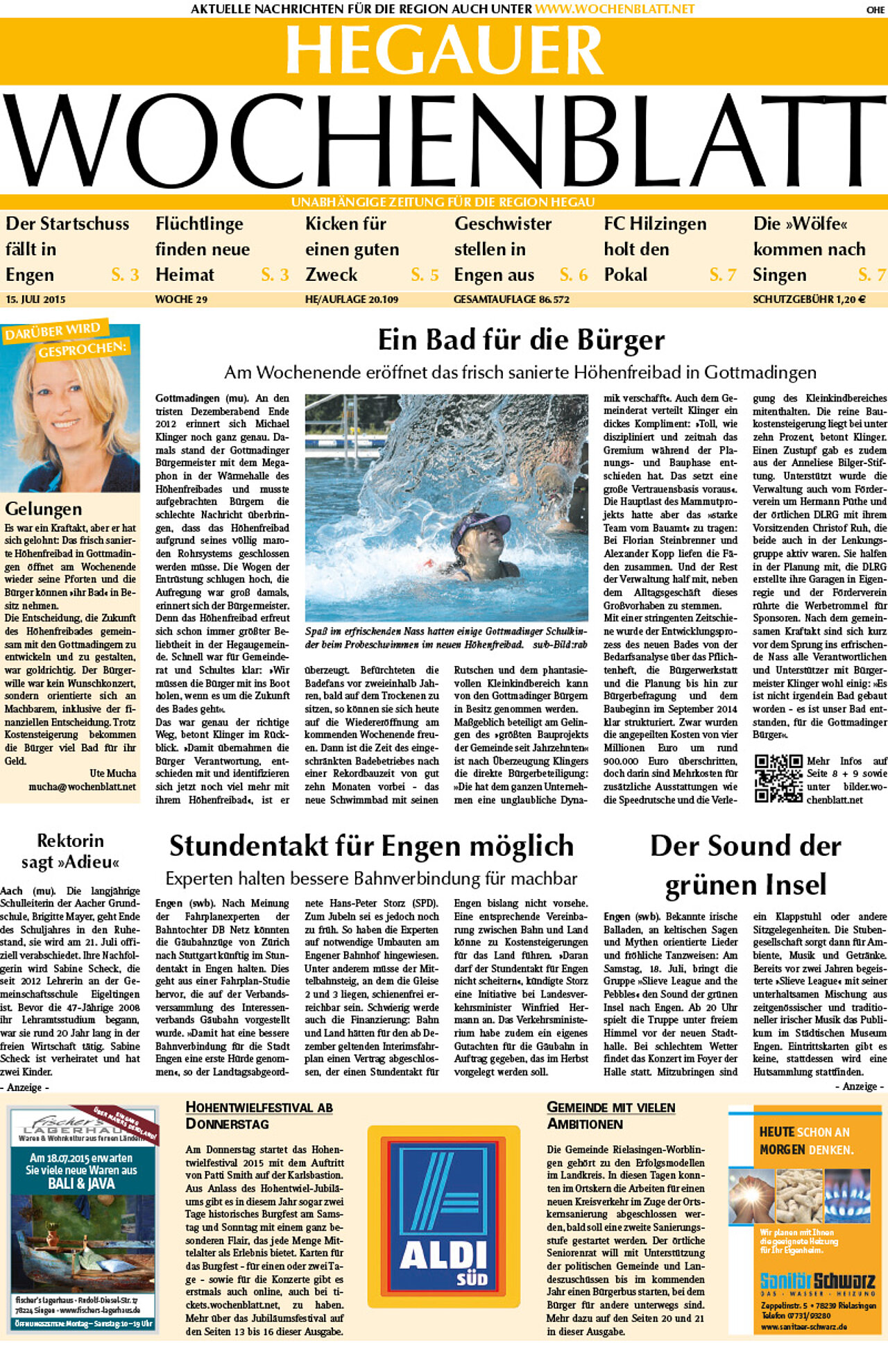 Ausgabe 29 vom 15. Juli 2015
