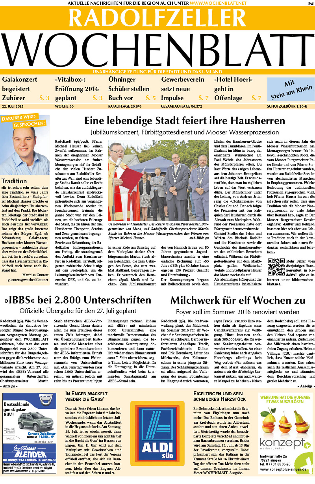 Ausgabe 30 vom 22. Juli 2015