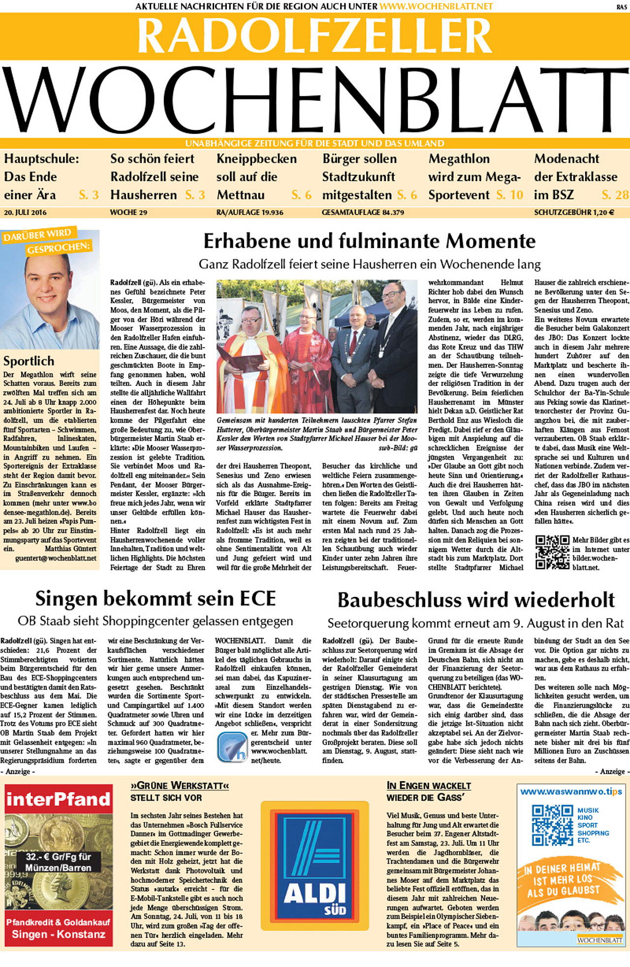 Ausgabe 29 vom 20. Juli 2016