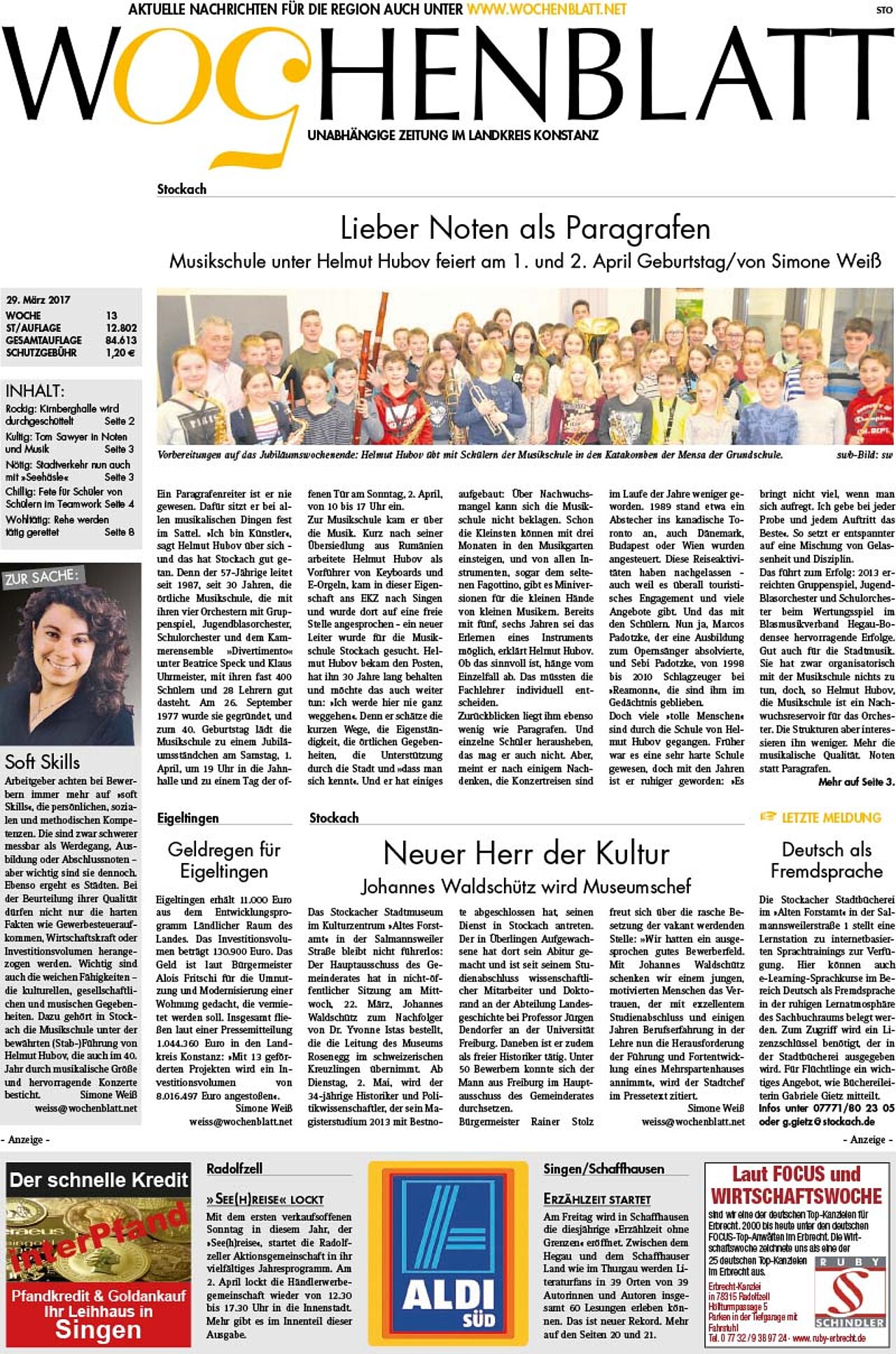 Ausgabe 13 vom 29. März 2017