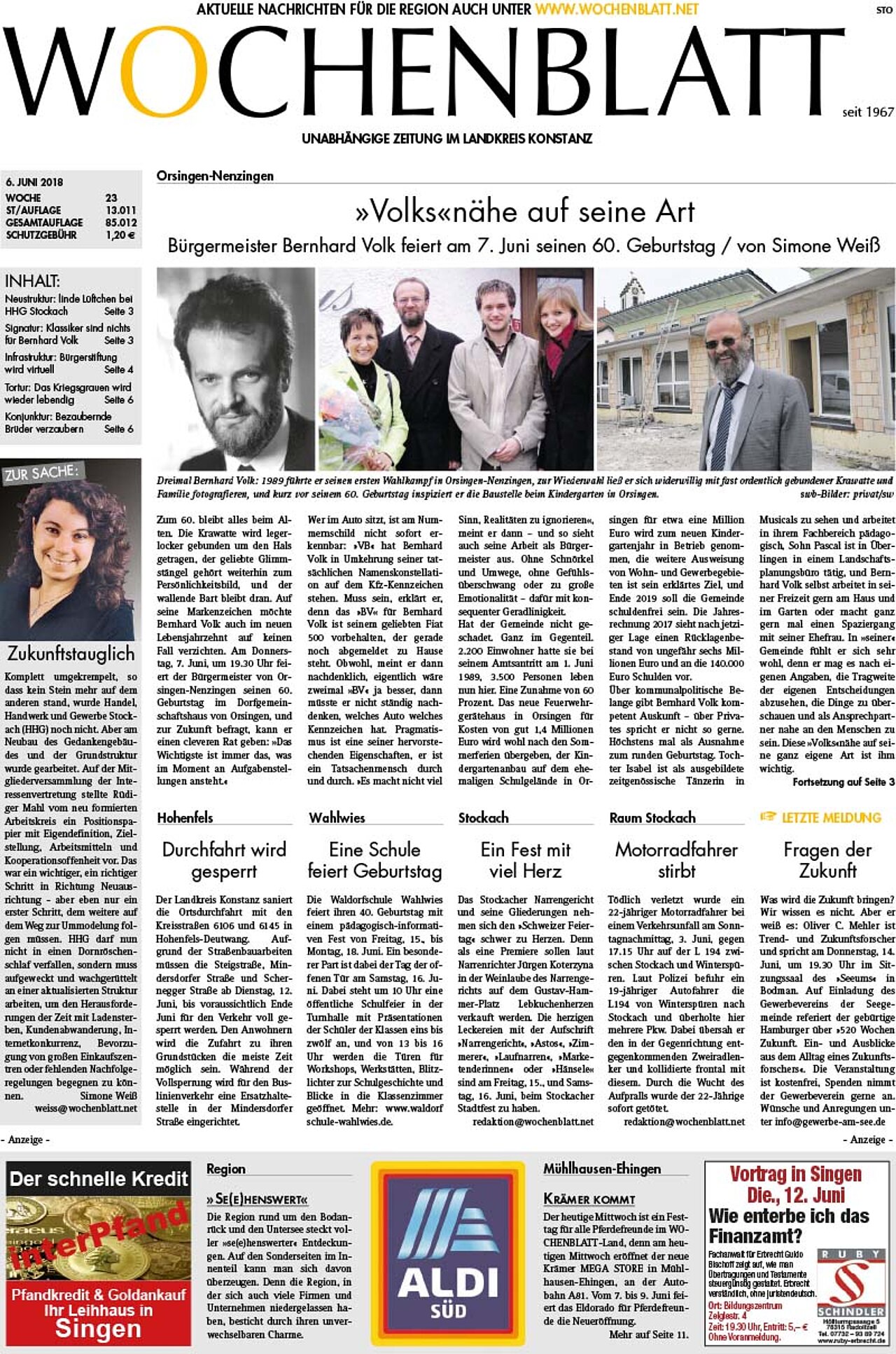 Ausgabe 23 vom 06. Juni 2018
