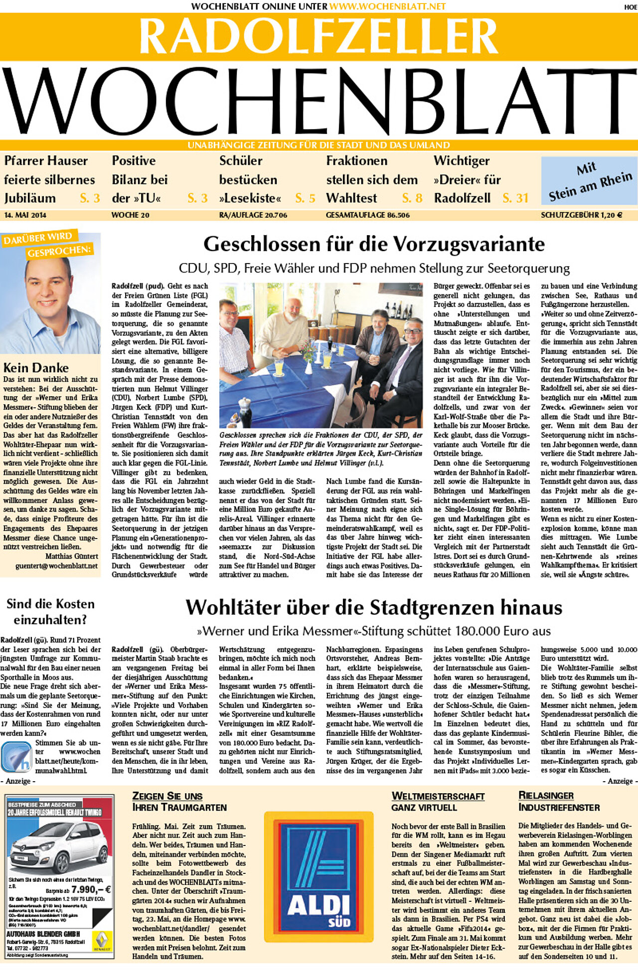 Ausgabe 20 vom 14. Mai 2014