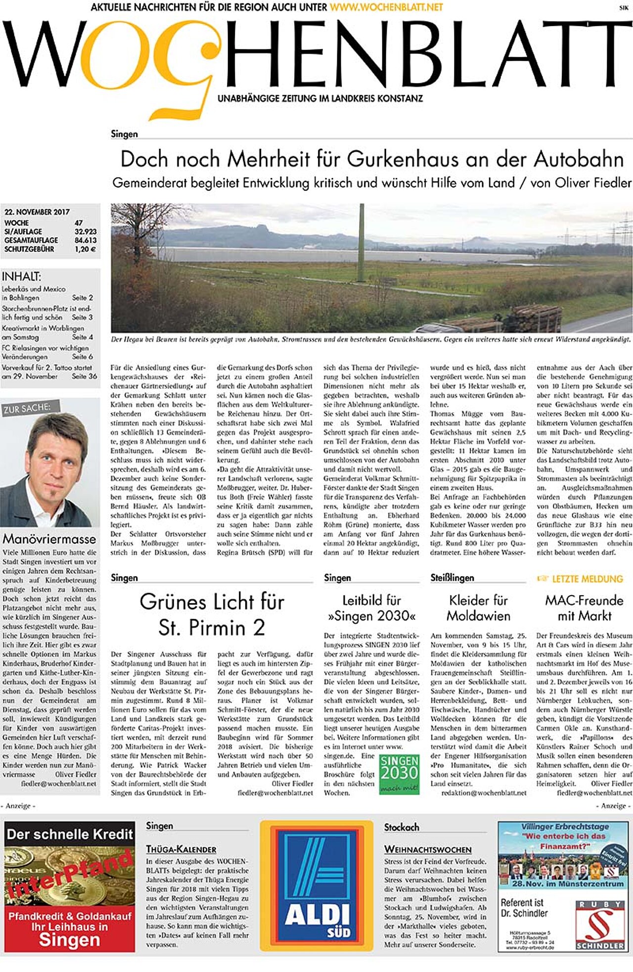 Ausgabe 47 vom 22. November 2017