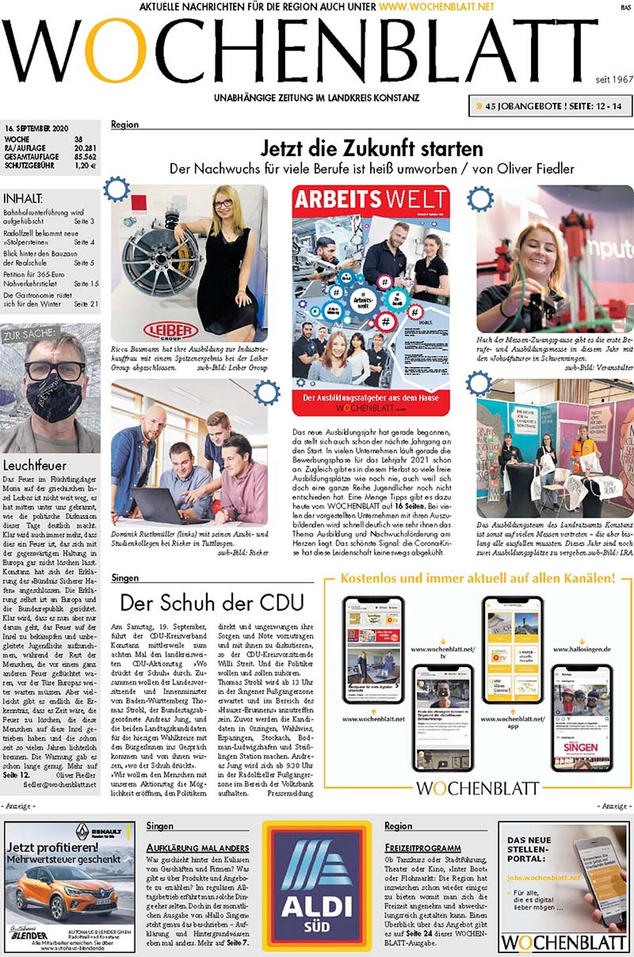 Ausgabe 38 vom 16. September 2020