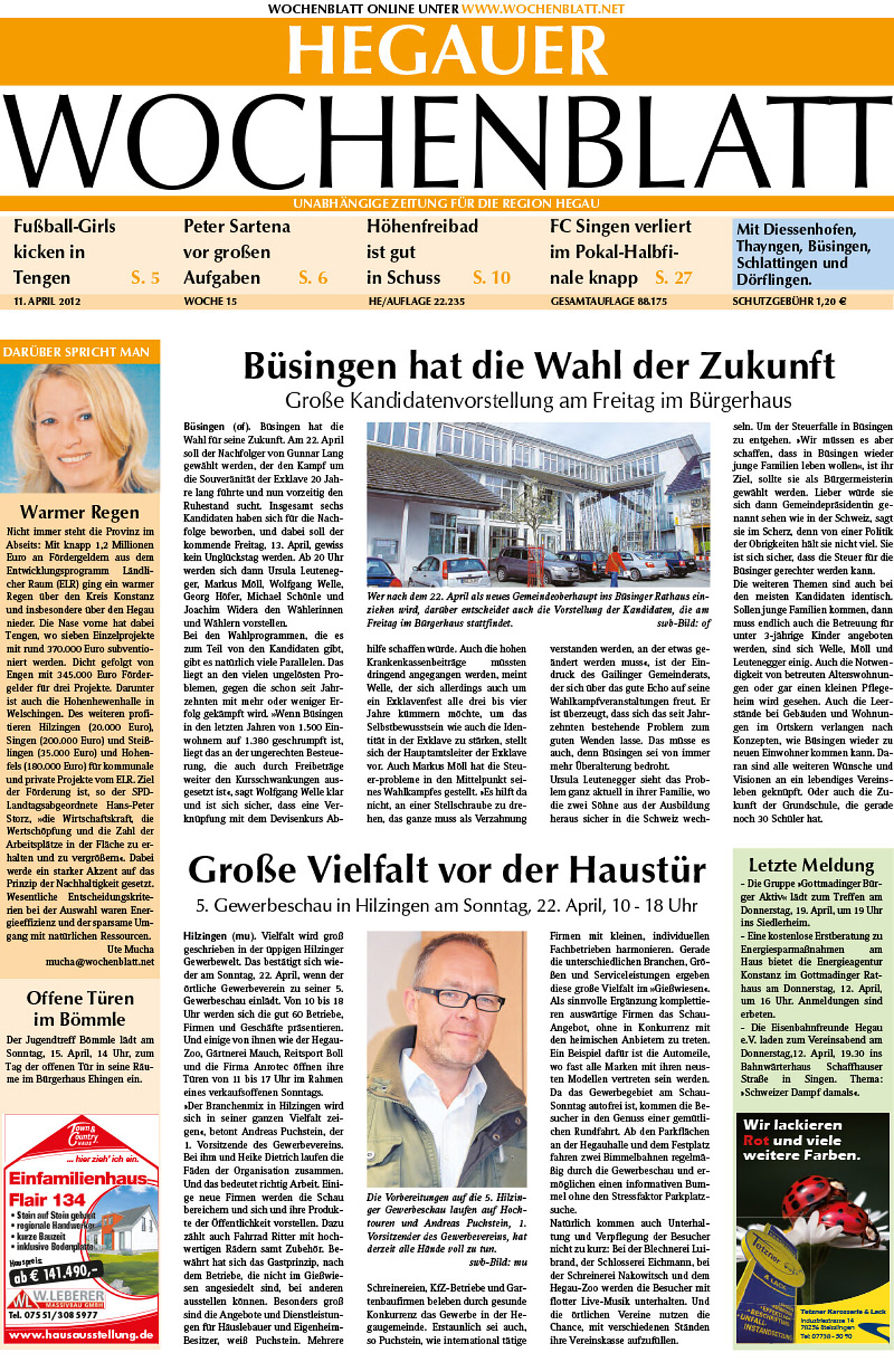 Ausgabe 15 vom 11. April 2012