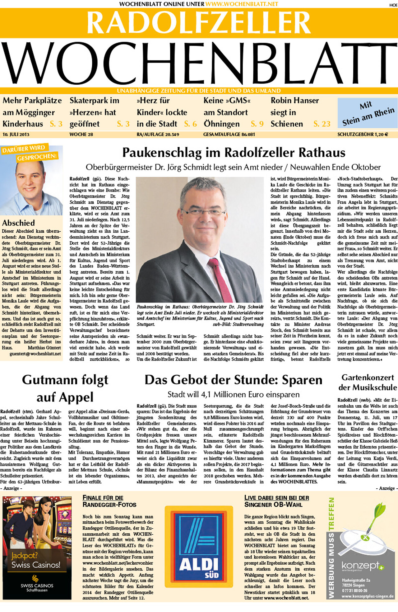 Ausgabe 28 vom 10. Juli 2013