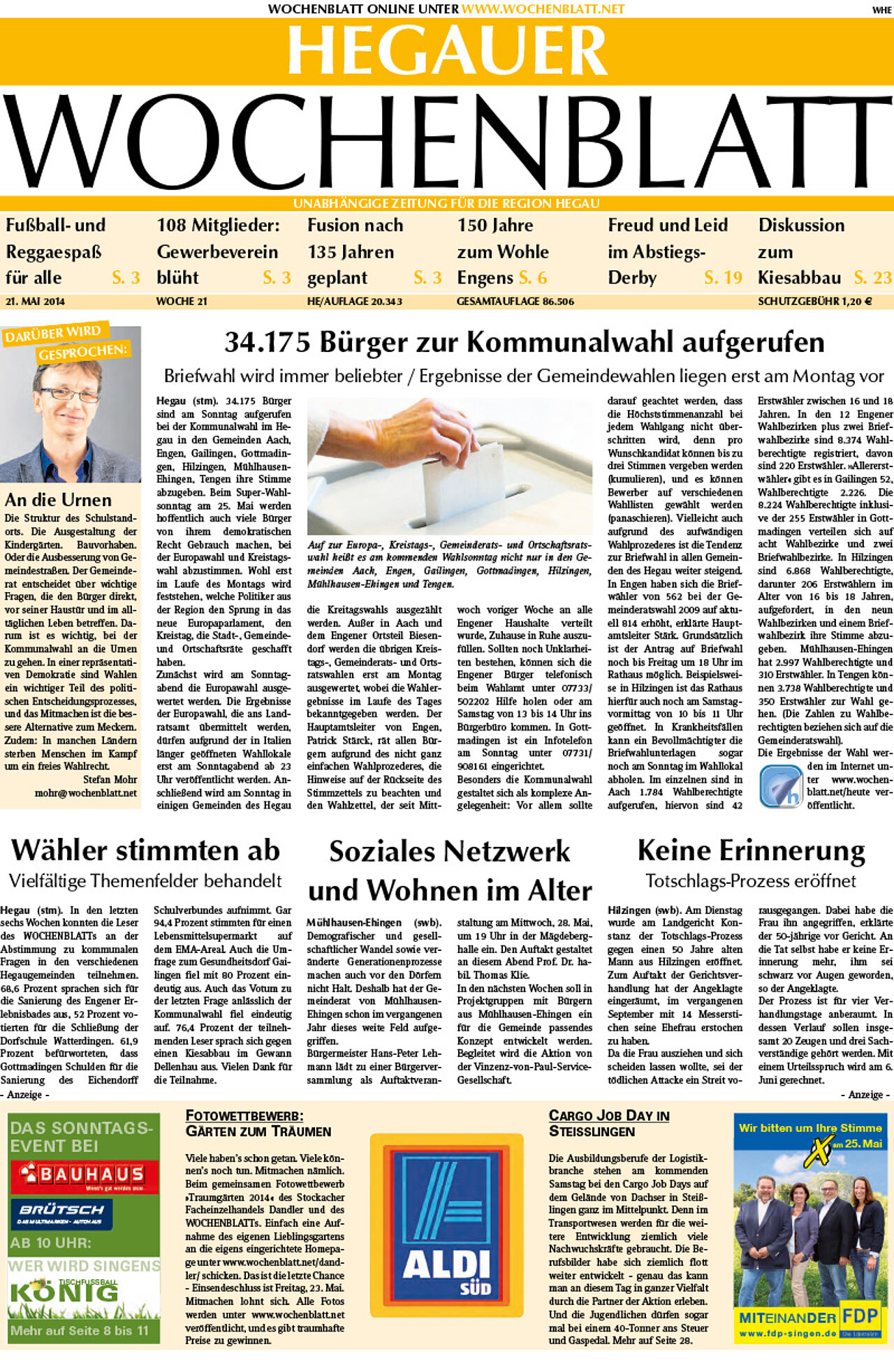 Ausgabe 21 vom 21. Mai 2014