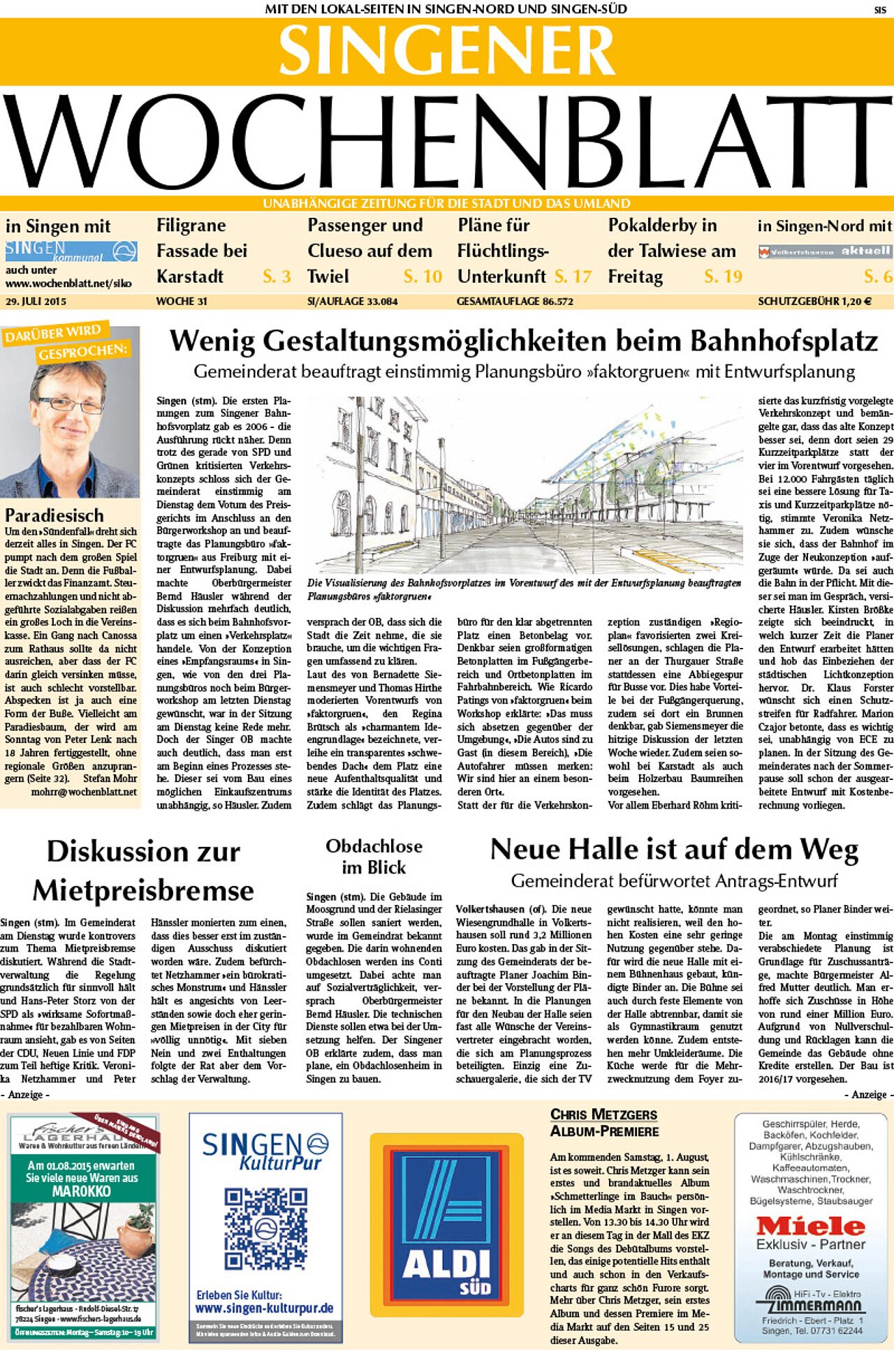 Ausgabe 31 vom 29. Juli 2015