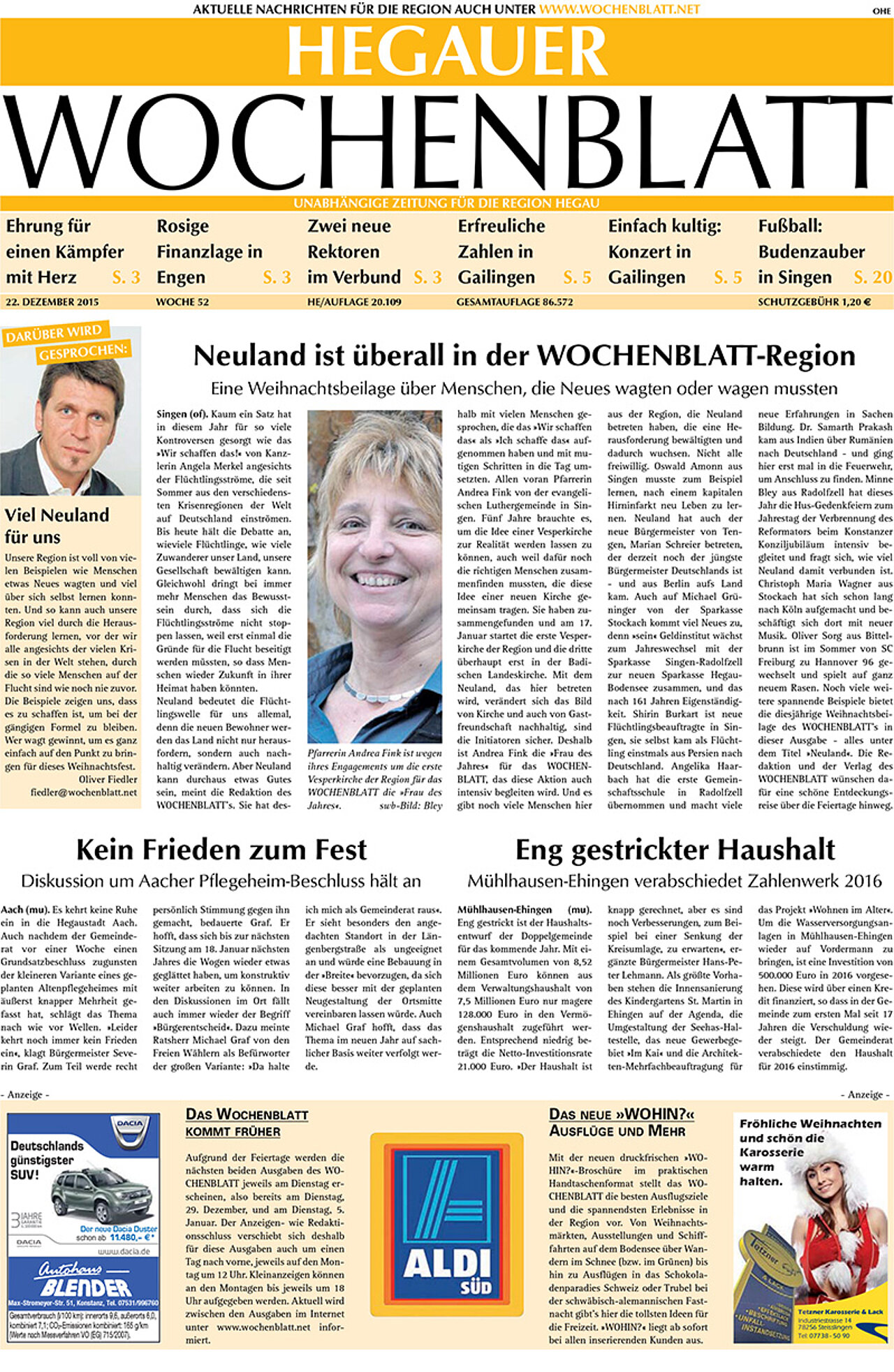 Ausgabe 52 vom 22. Dezember 2015