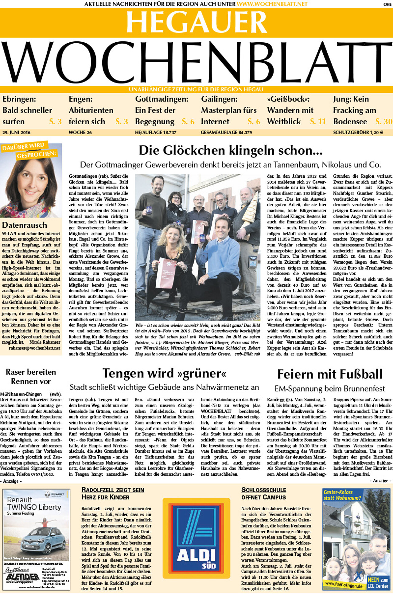 Ausgabe 26 vom 29. Juni 2016