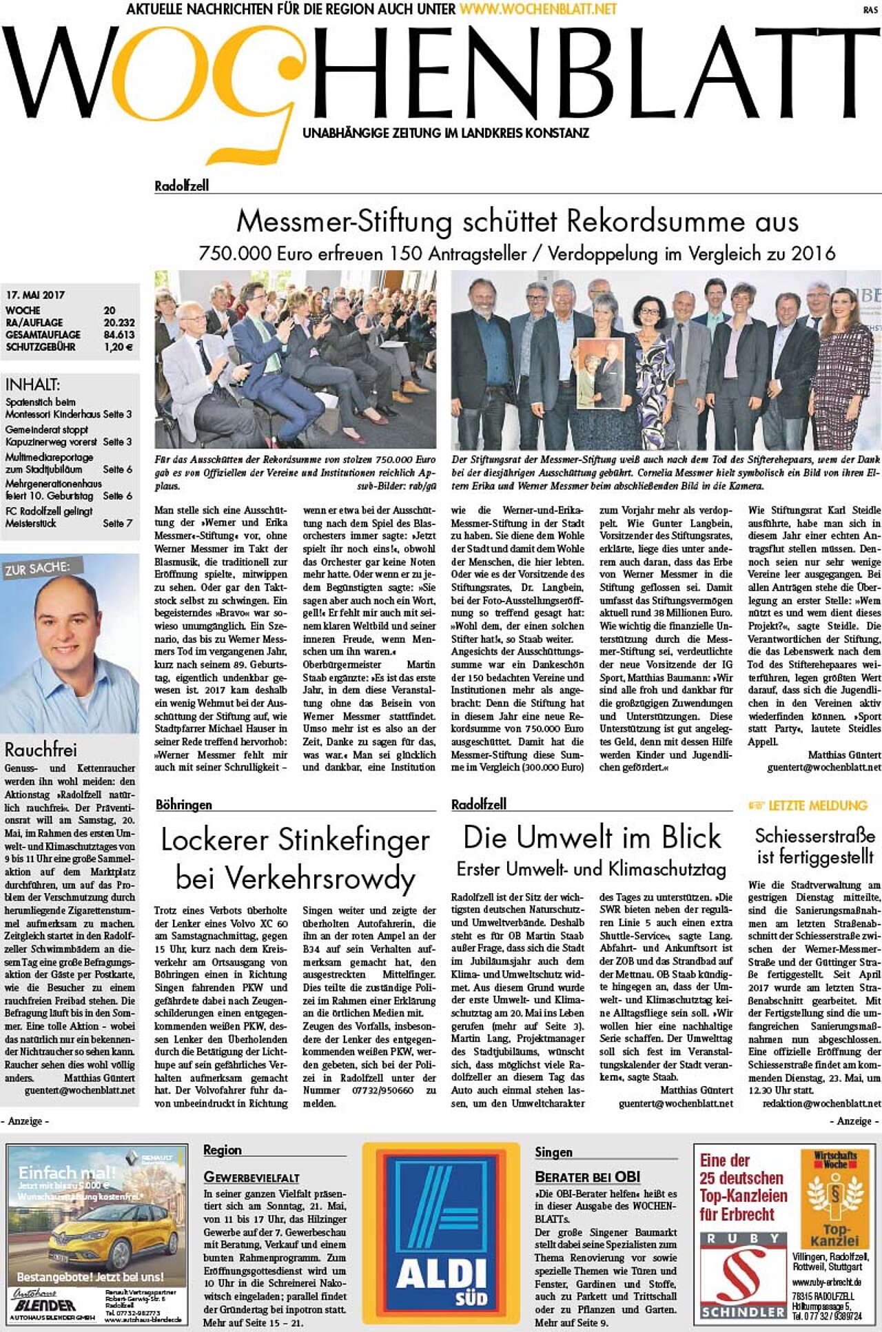 Ausgabe 20 vom 17. Mai 2017
