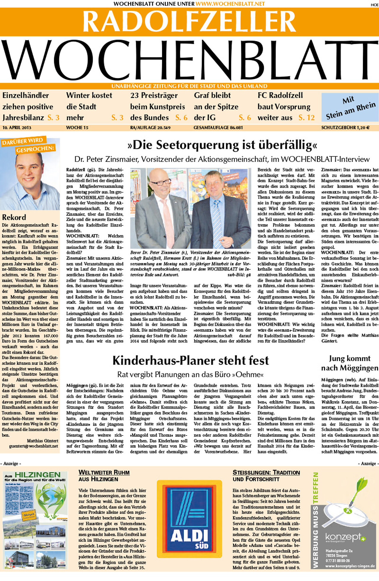Ausgabe 15 vom 10. April 2013