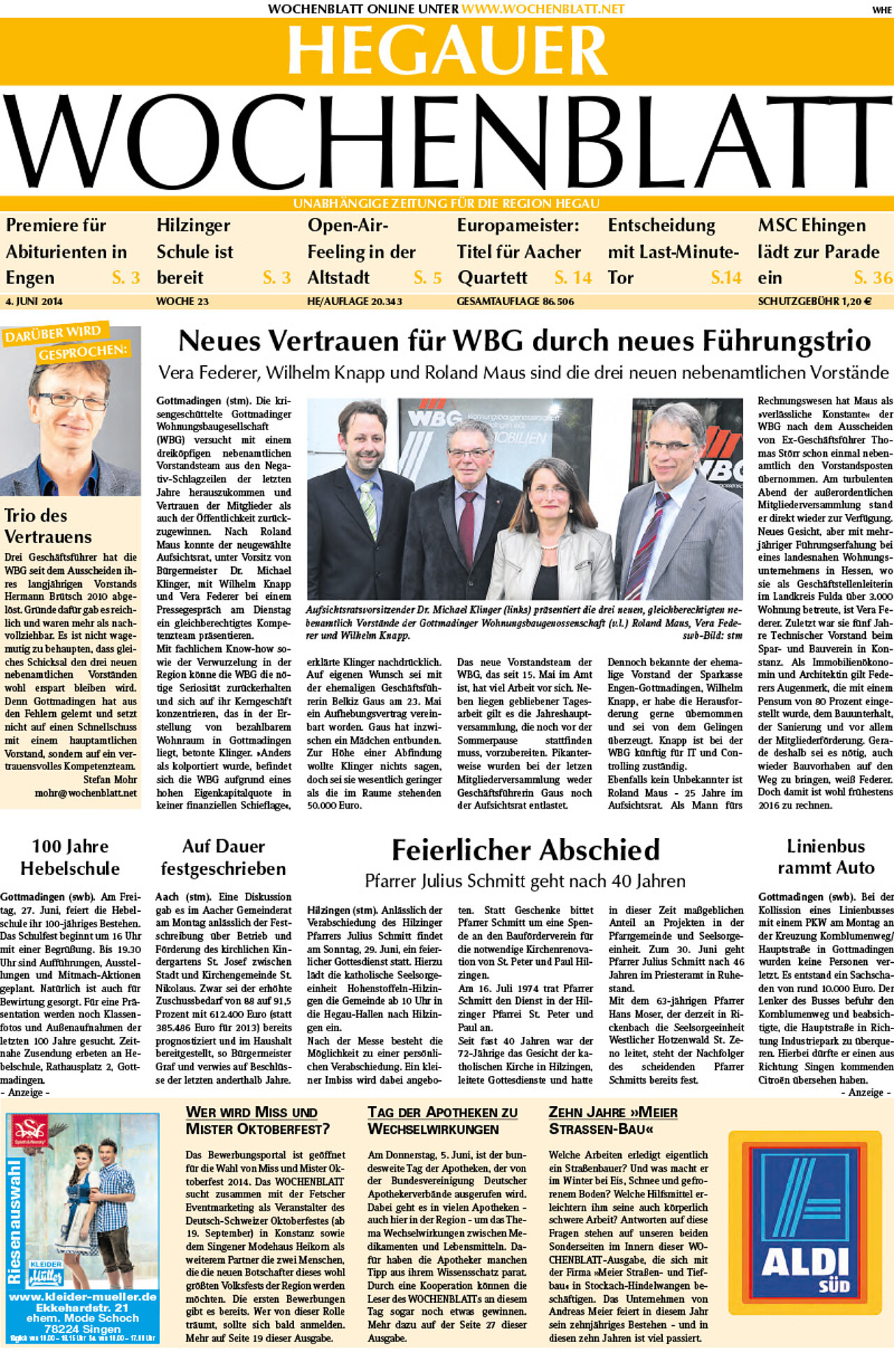 Ausgabe 23 vom 04. Juni 2014