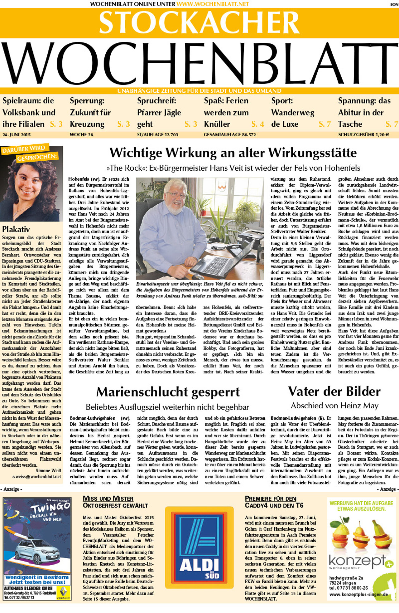 Ausgabe 26 vom 24. Juni 2015