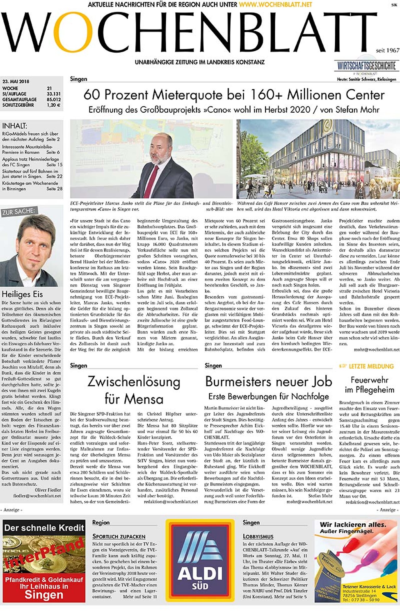 Ausgabe 21 vom 23. Mai 2018