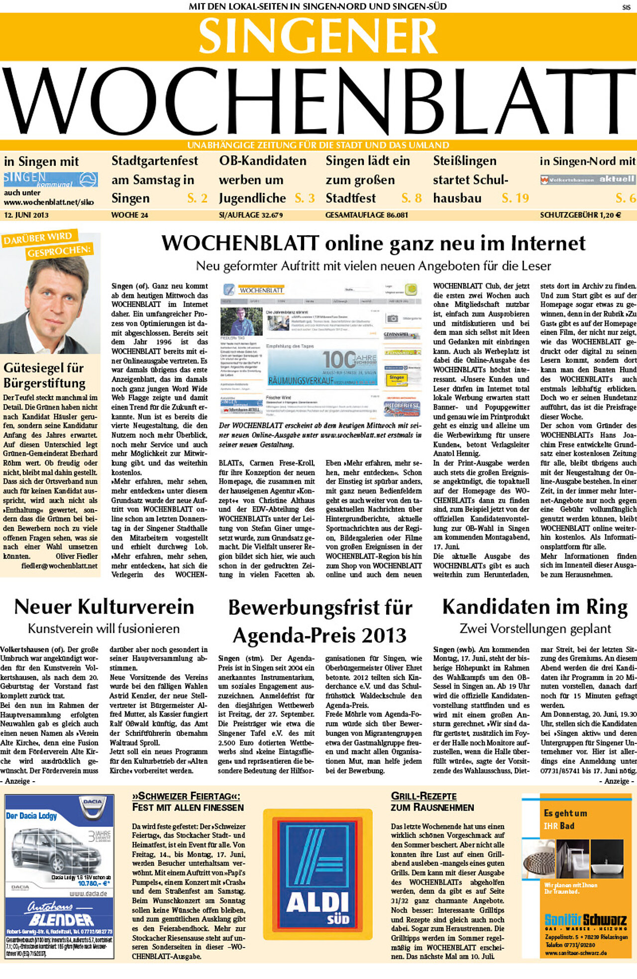 Ausgabe 24 vom 12. Juni 2013