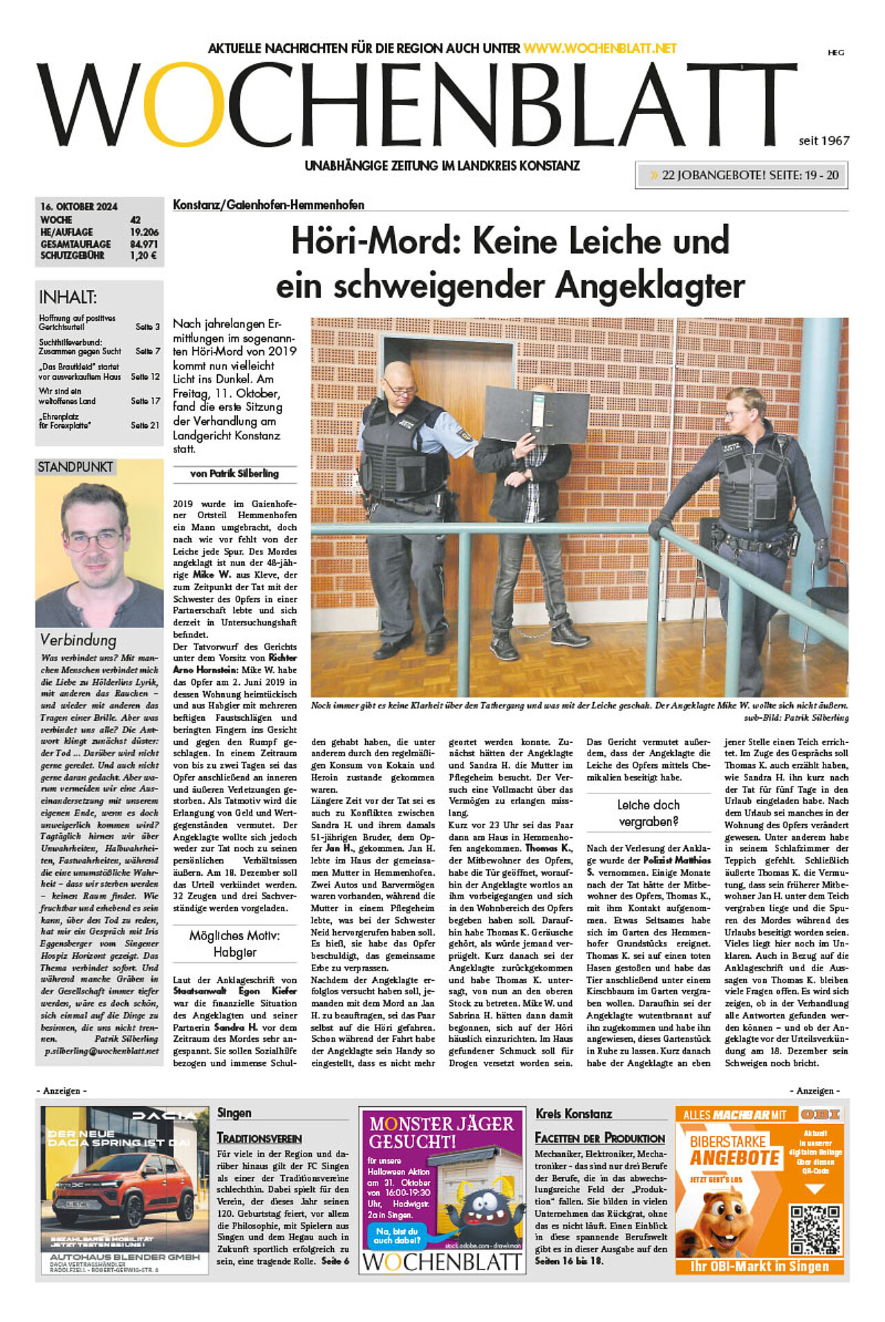 Ausgabe 42 vom 16. Oktober 2024