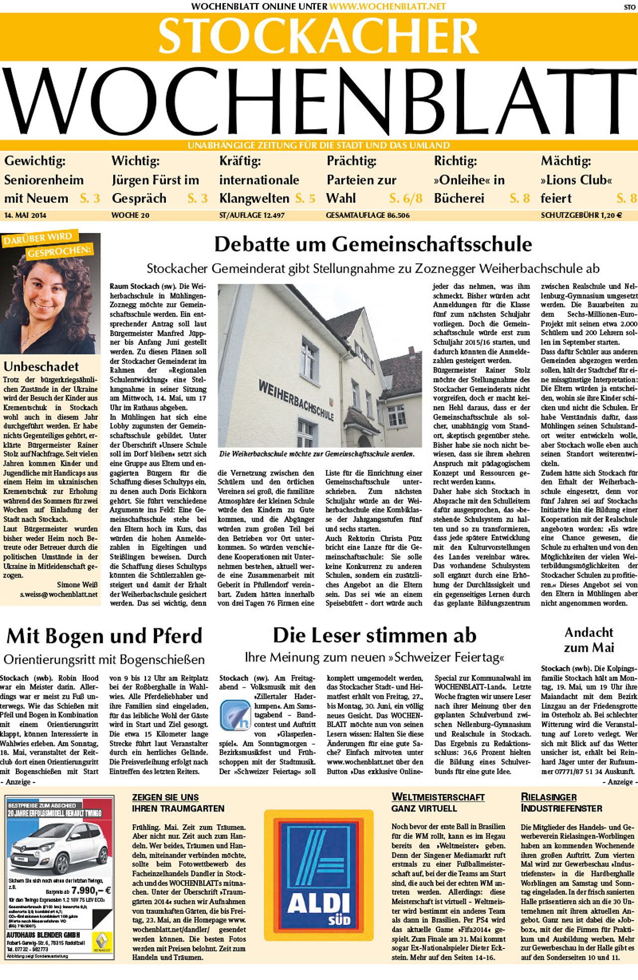 Ausgabe 20 vom 14. Mai 2014