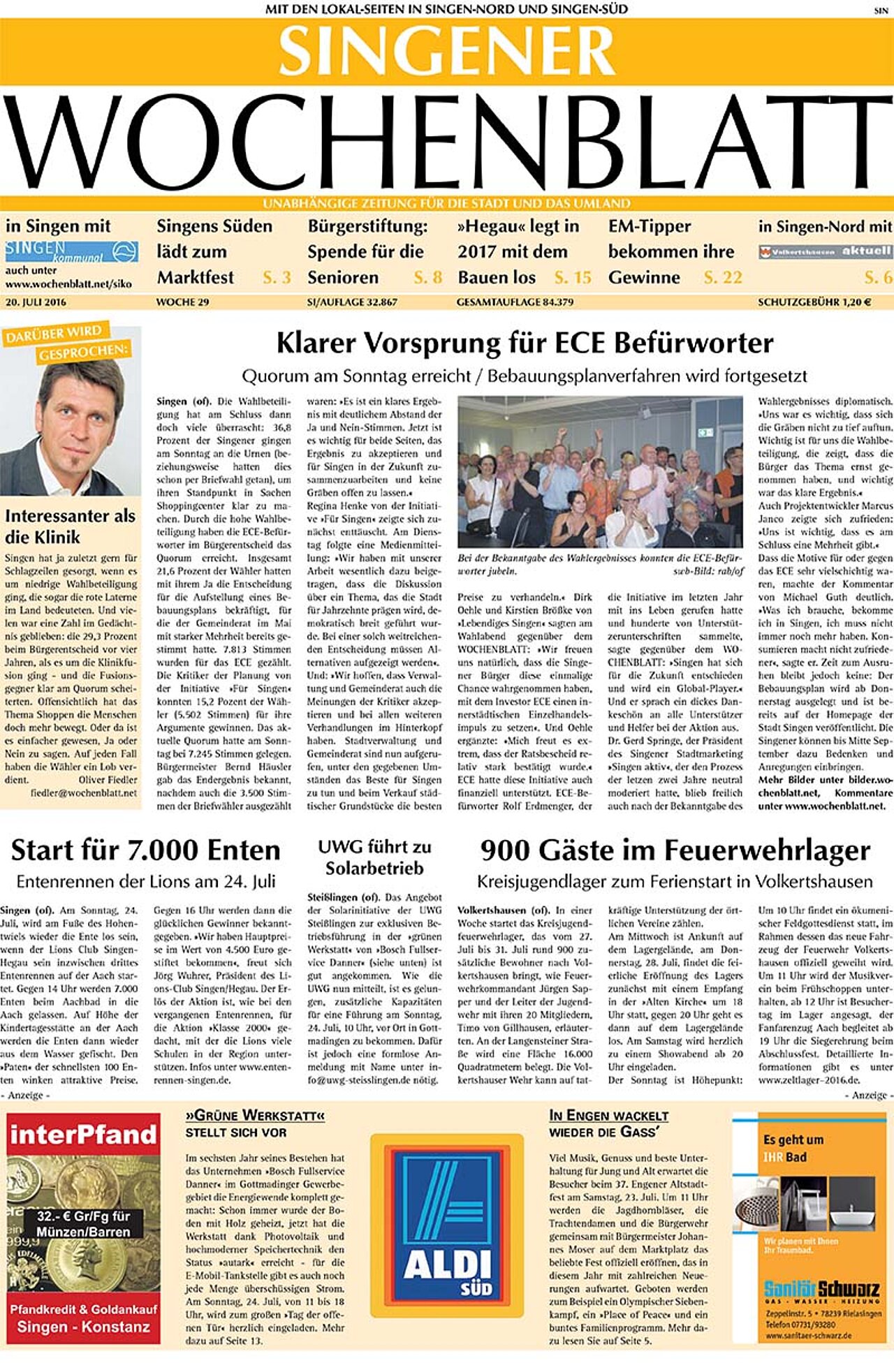 Ausgabe 29 vom 20. Juli 2016