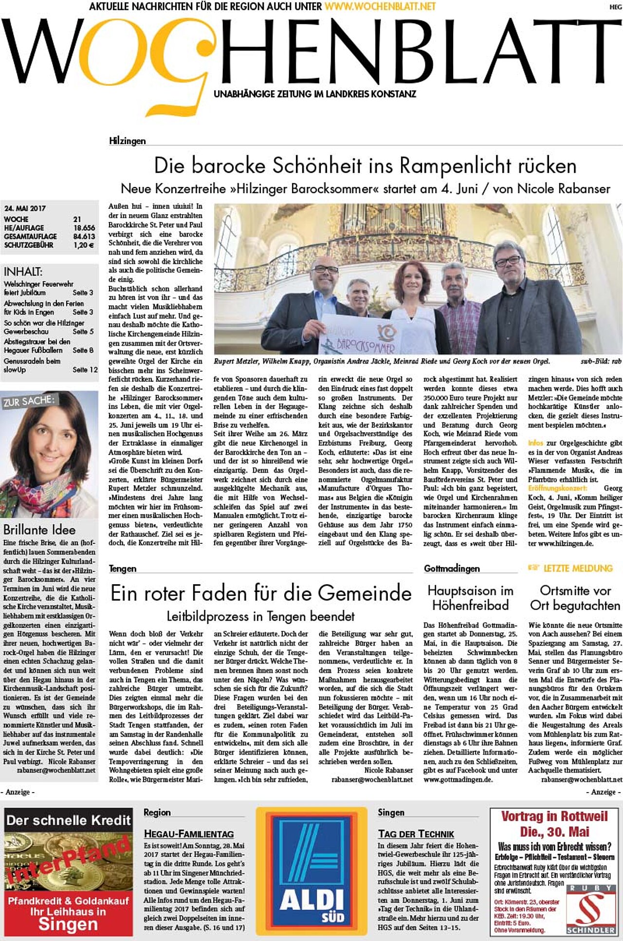 Ausgabe 21 vom 24. Mai 2017