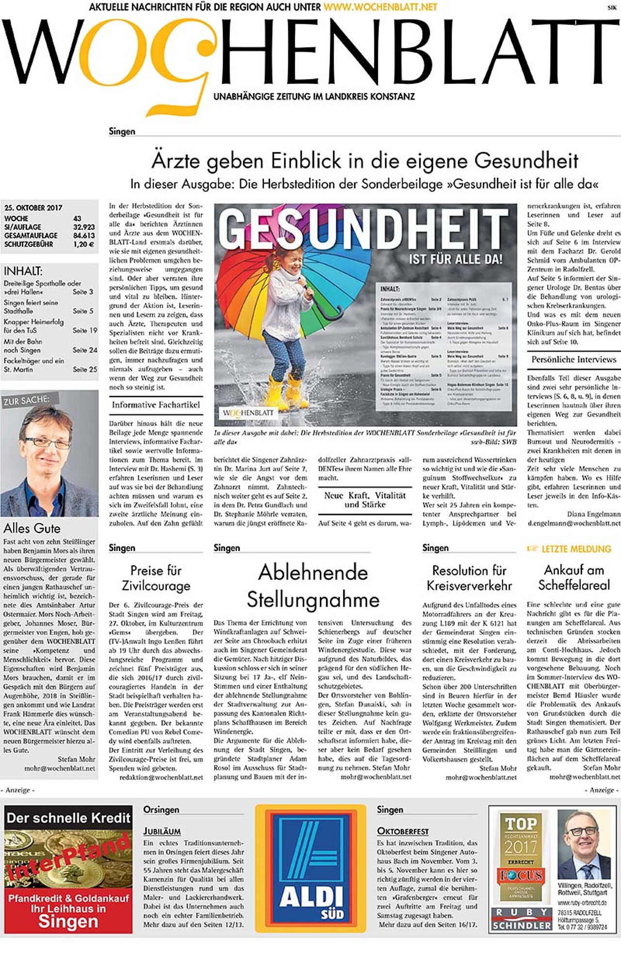 Ausgabe 43 vom 25. Oktober 2017