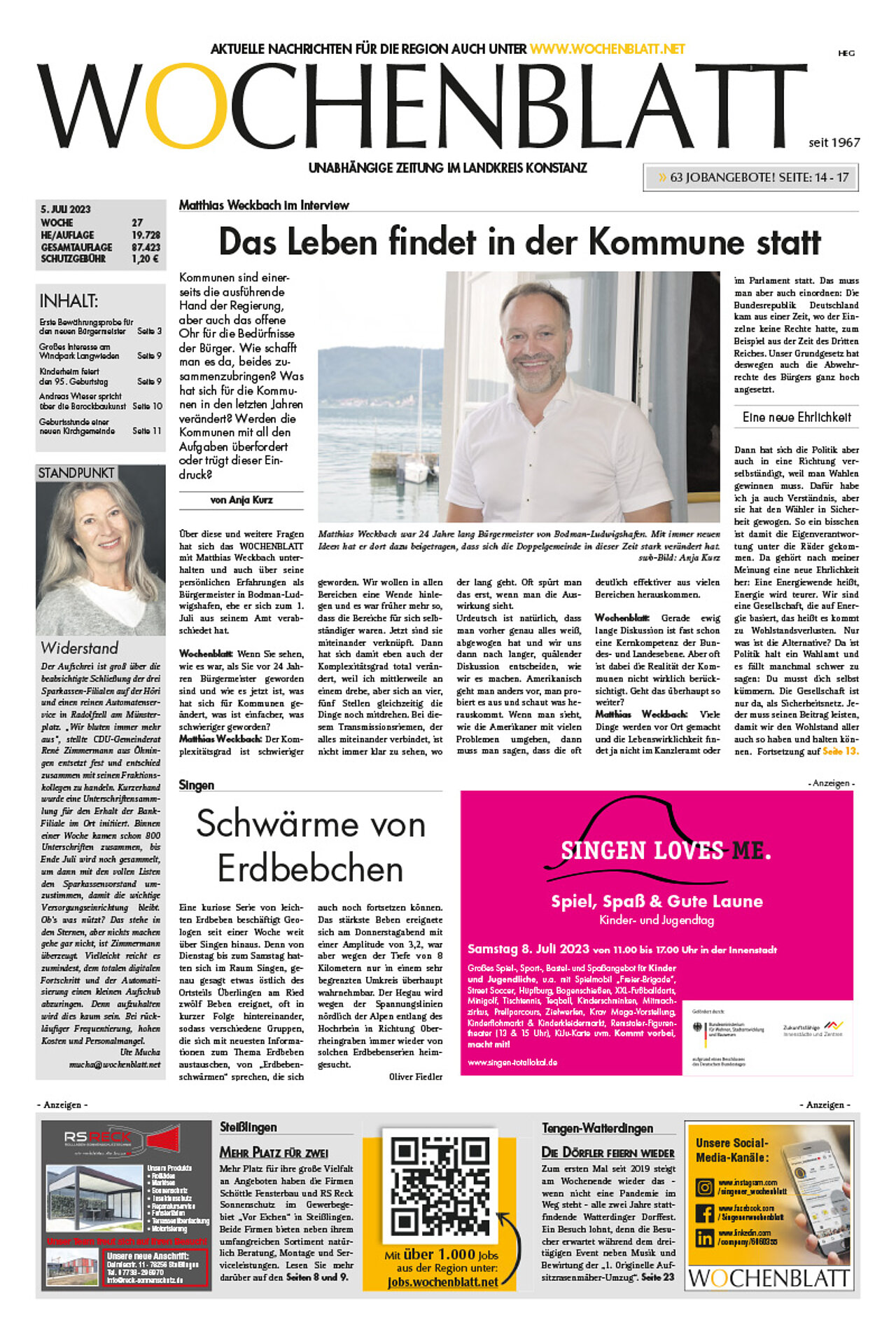 Ausgabe 27 vom 05. Juli 2023