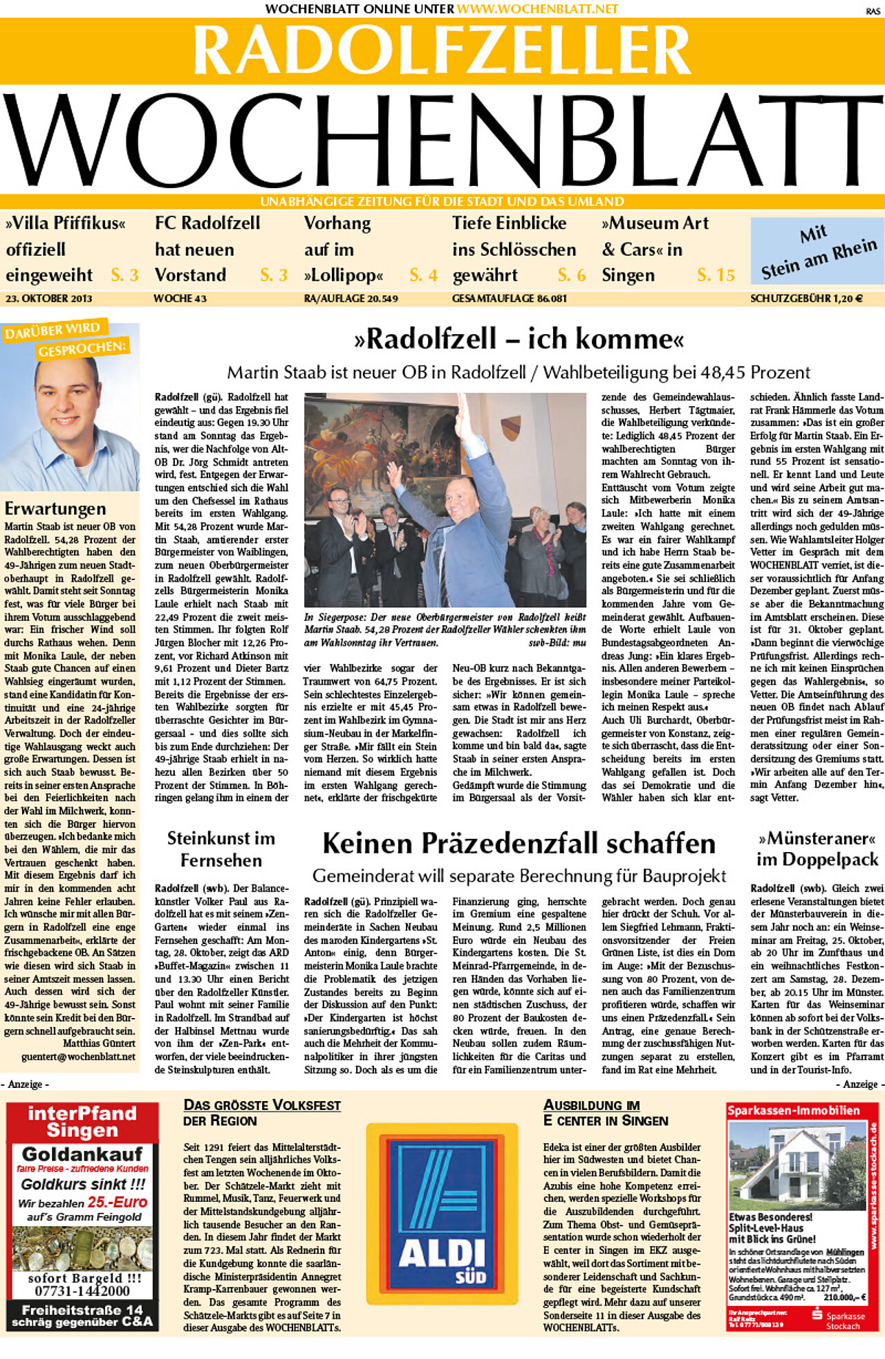 Ausgabe 43 vom 23. Oktober 2013
