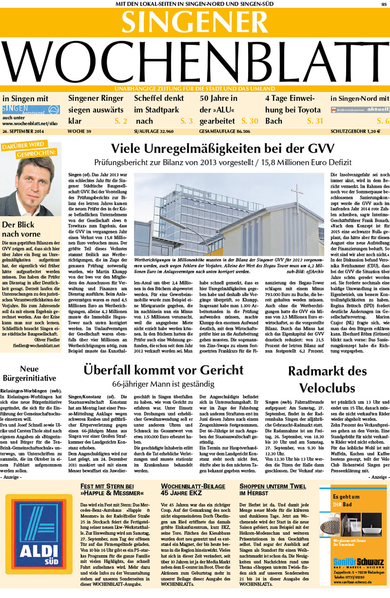 Ausgabe 39 vom 24. September 2014