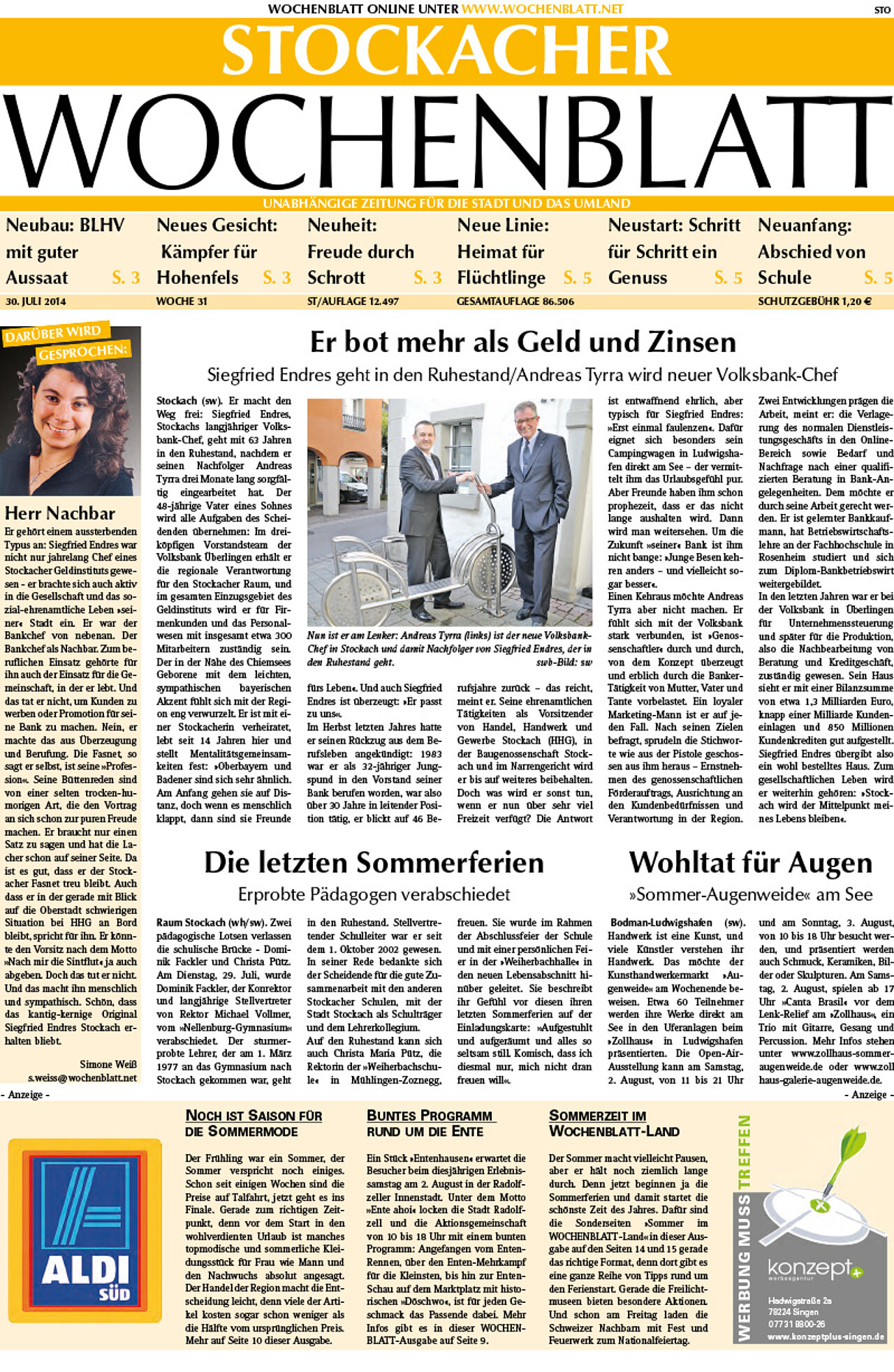 Ausgabe 31 vom 30. Juli 2014